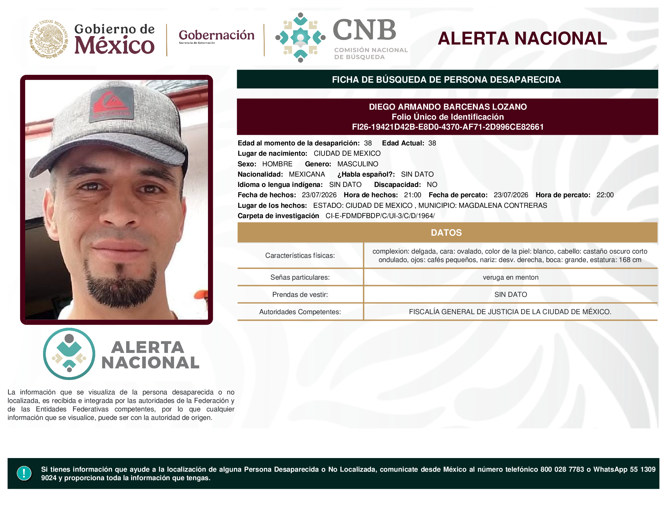 DIEGO ARMANDO BARCENAS LOZANO