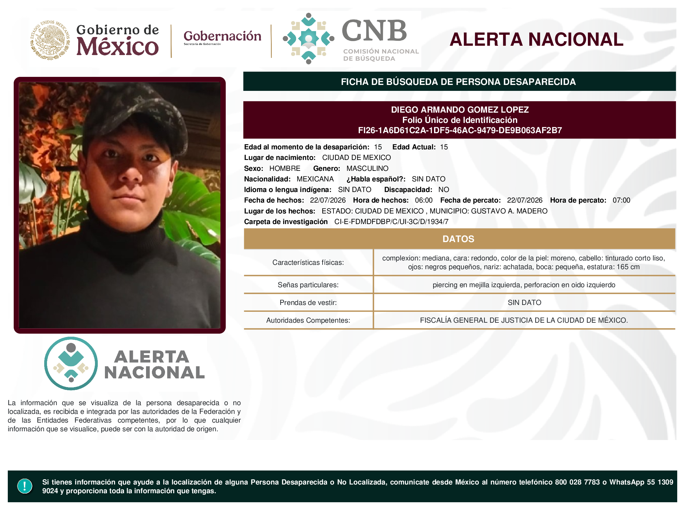 DIEGO ARMANDO GOMEZ LOPEZ