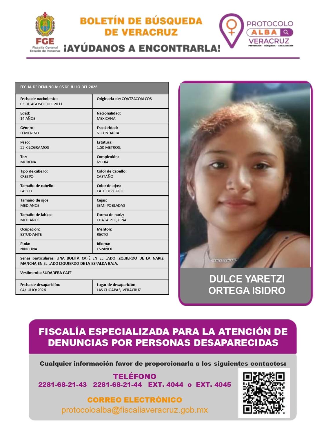 DULCE YAYETZI ORTEGA ISIDRO