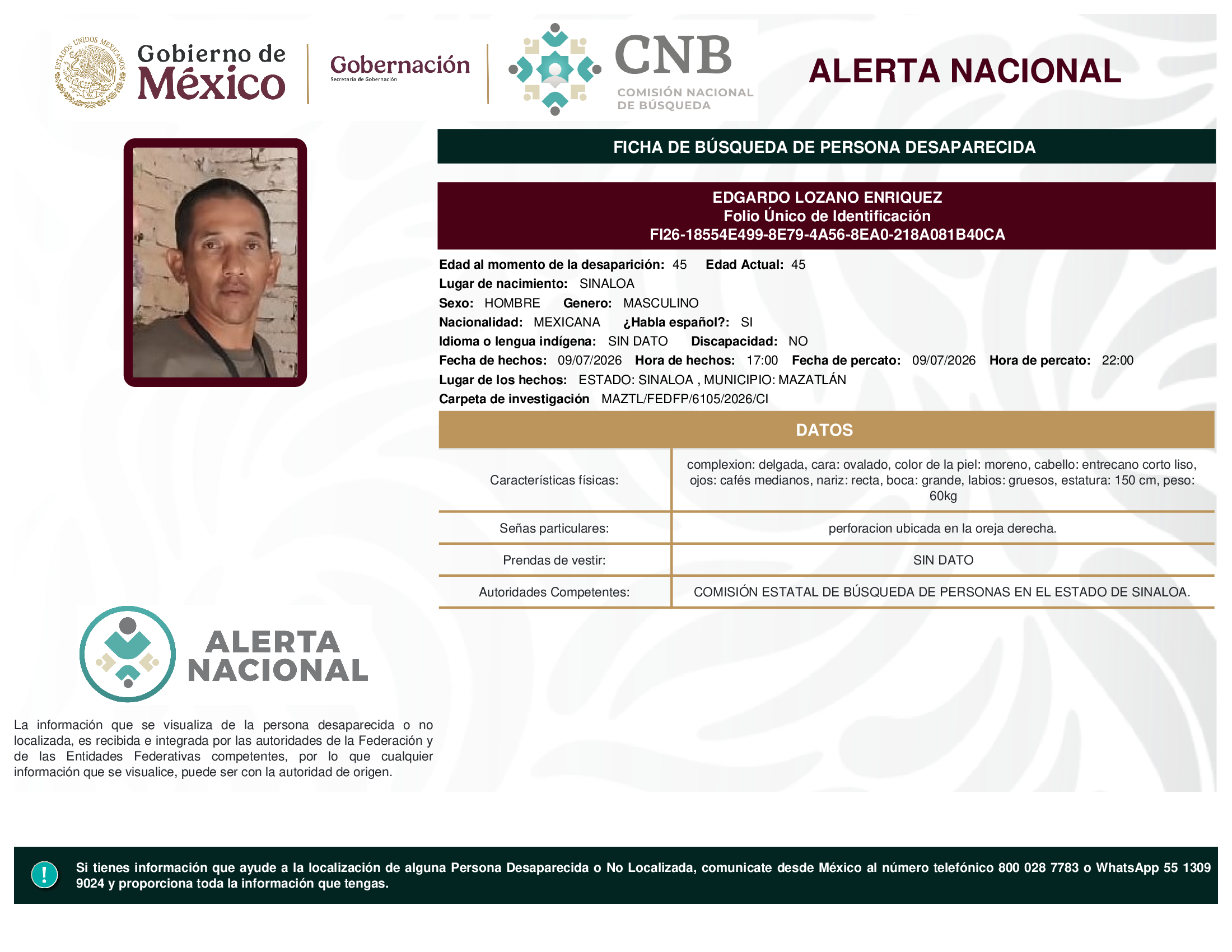 EDGARDO LOZANO ENRIQUEZ