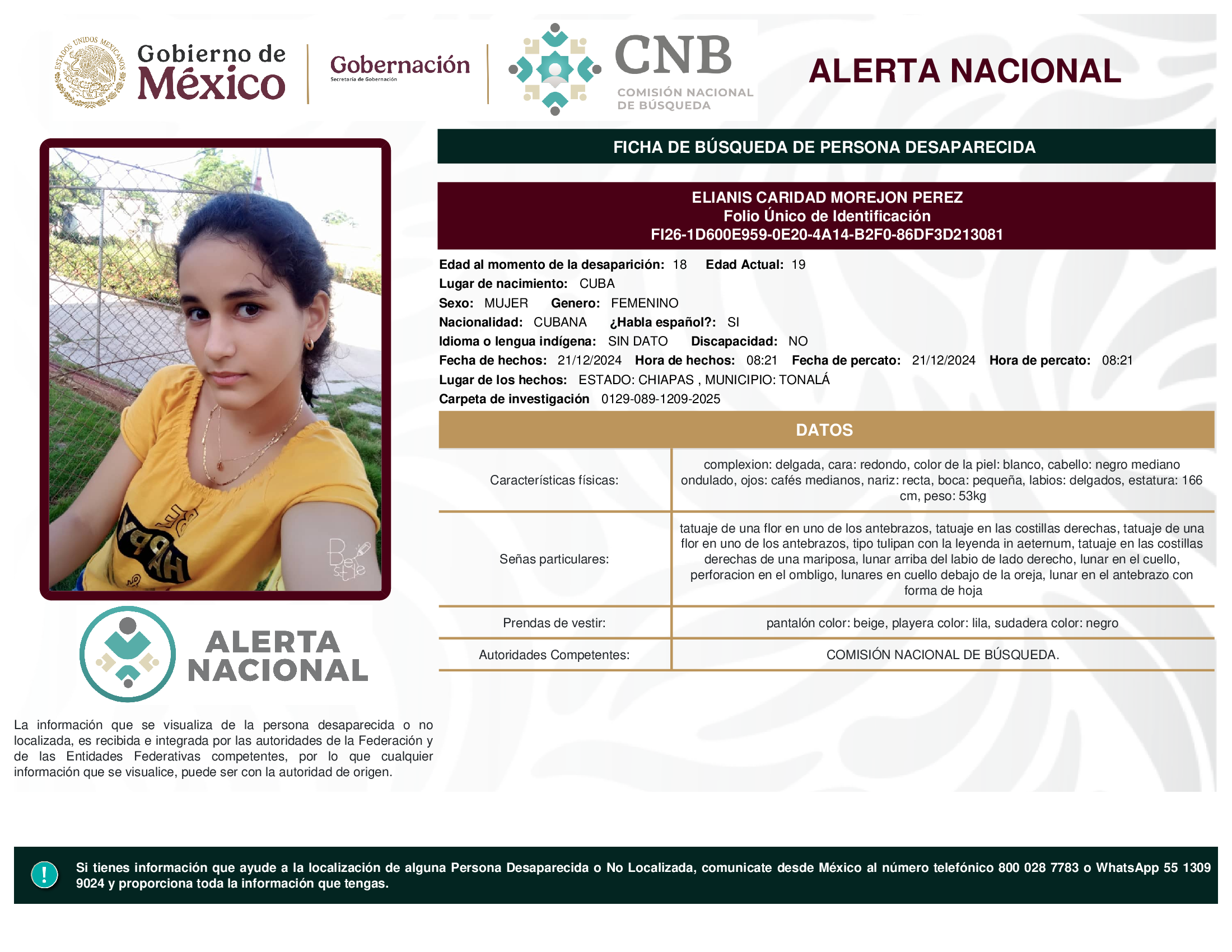 ELIANIS CARIDAD MOREJON PEREZ