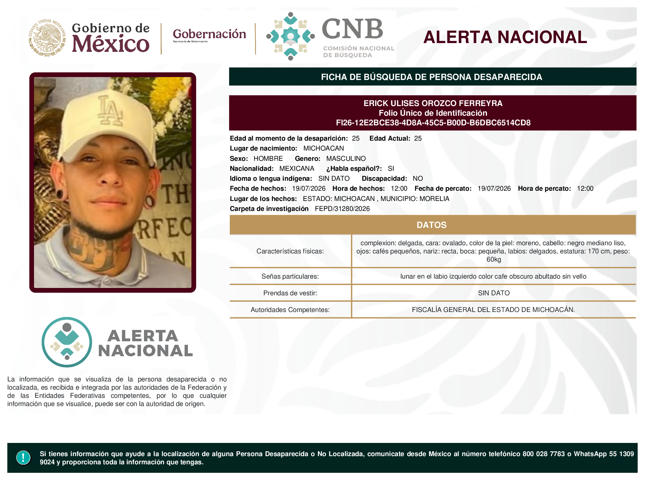 ERICK ULISES OROZCO FERREYRA