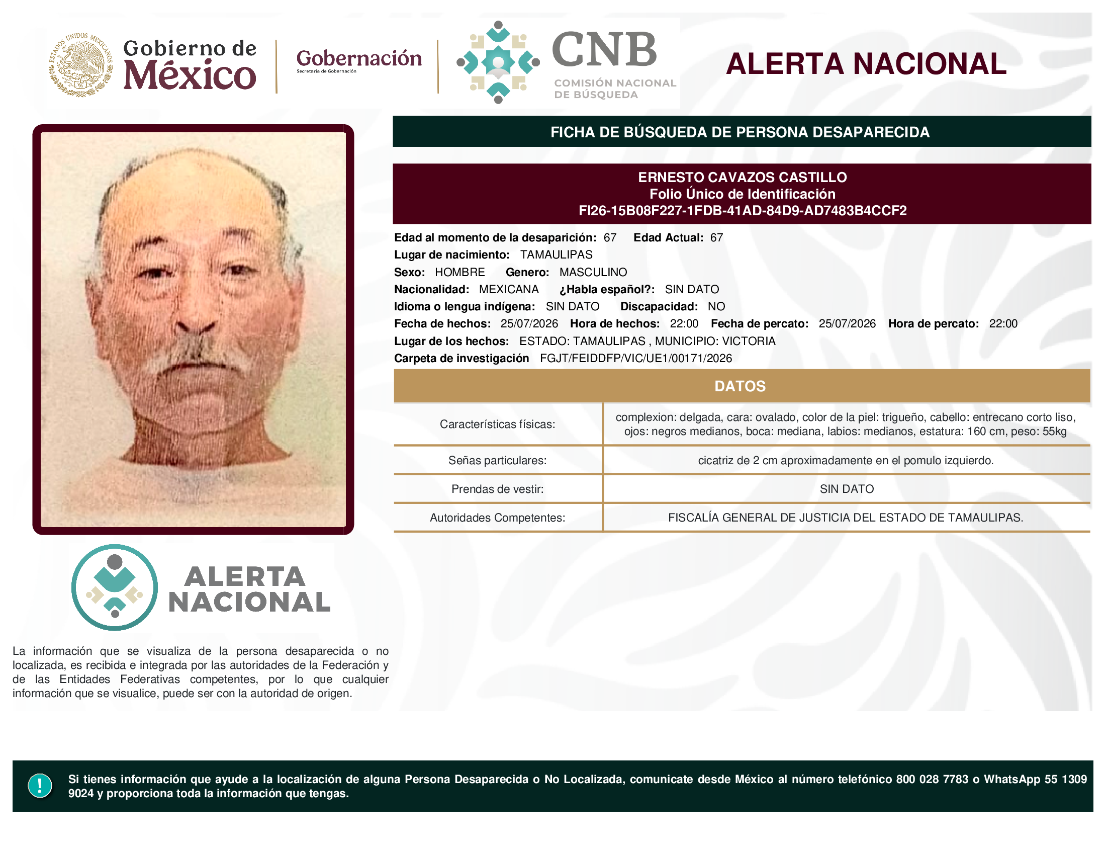 ERNESTO CAVAZOS CASTILLO