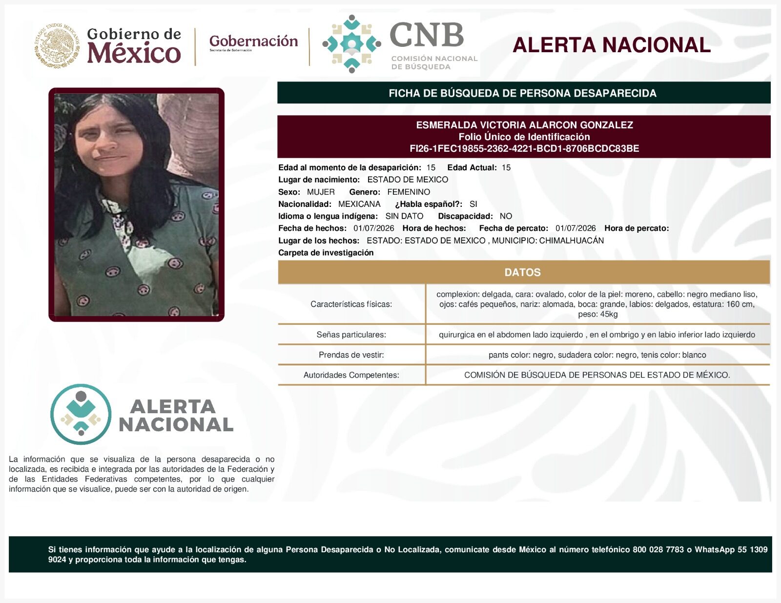 ESMERALDA VICTORIA ALARCON GONZALEZ