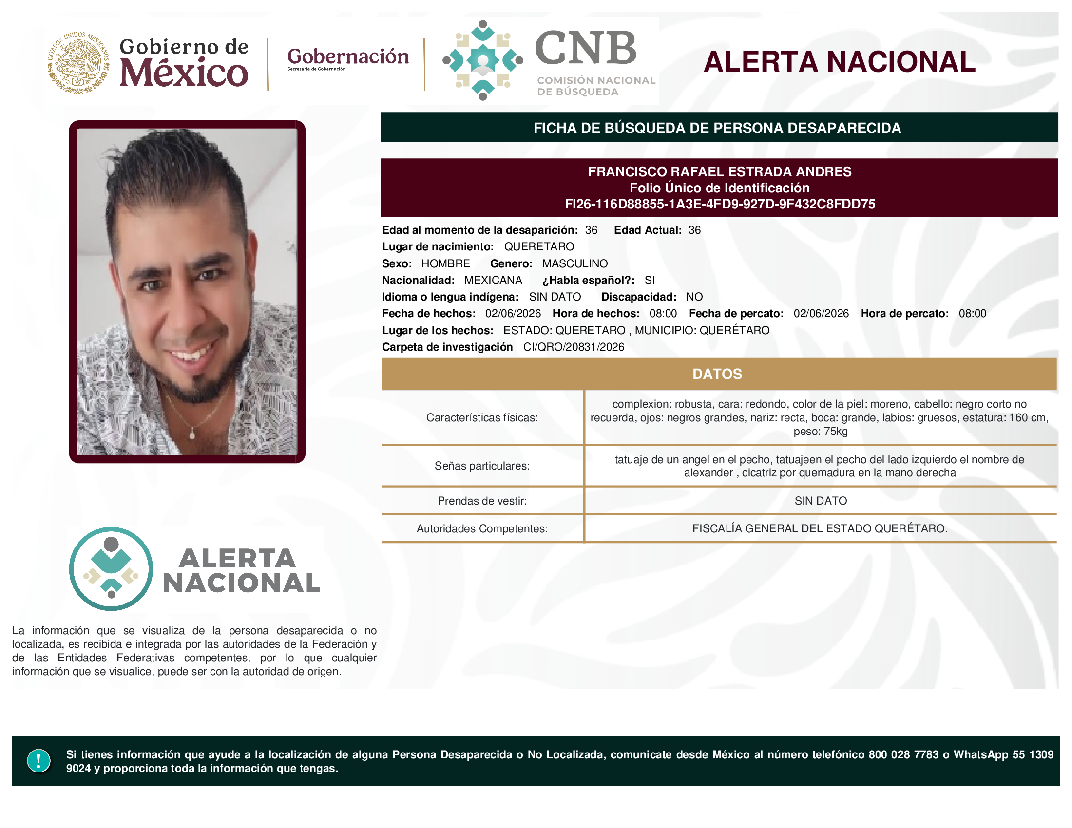 FRANCISCO RAFAEL ESTRADA ANDRES