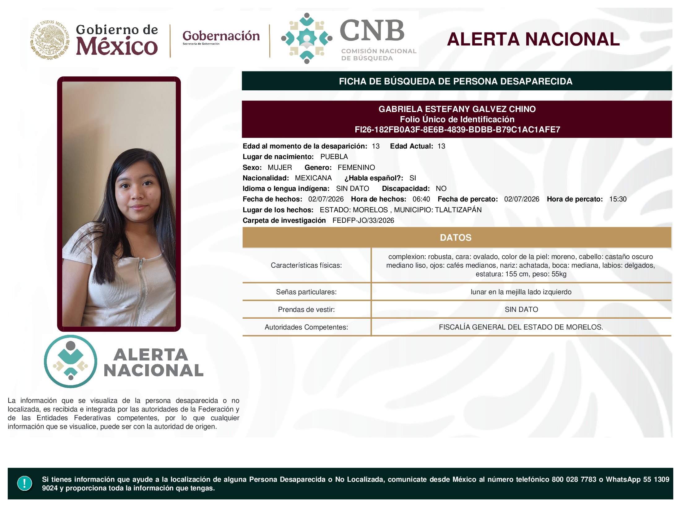 GABRIELA ESTEFANY GALVEZ CHINO