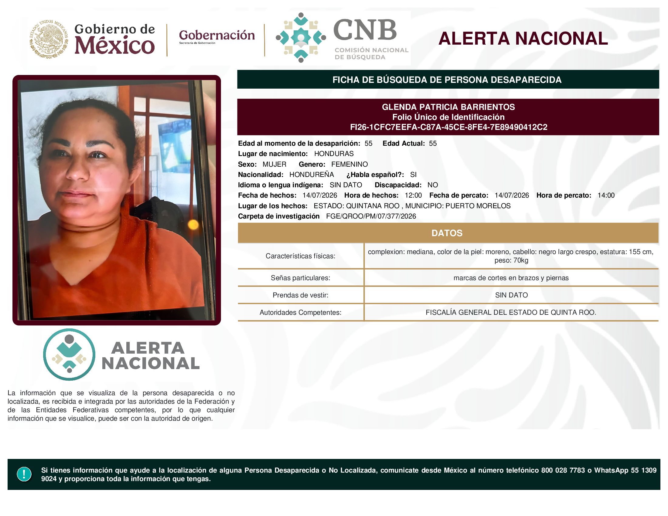 GLENDA PATRICIA BARRIENTOS