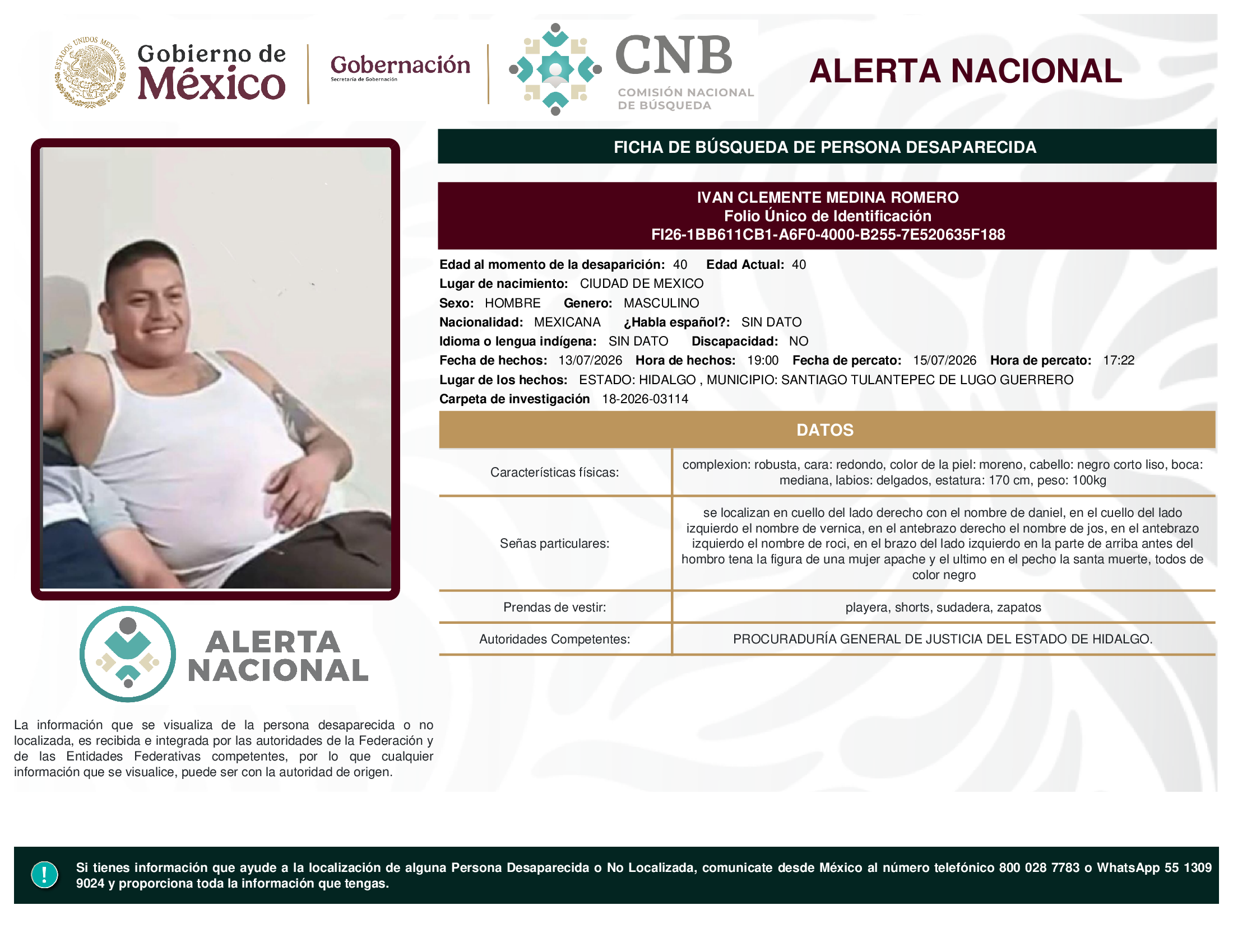 IVAN CLEMENTE MEDINA ROMERO