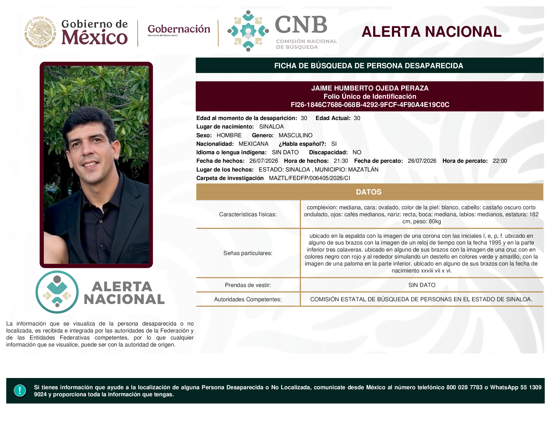 JAIME HUMBERTO OJEDA PERAZA