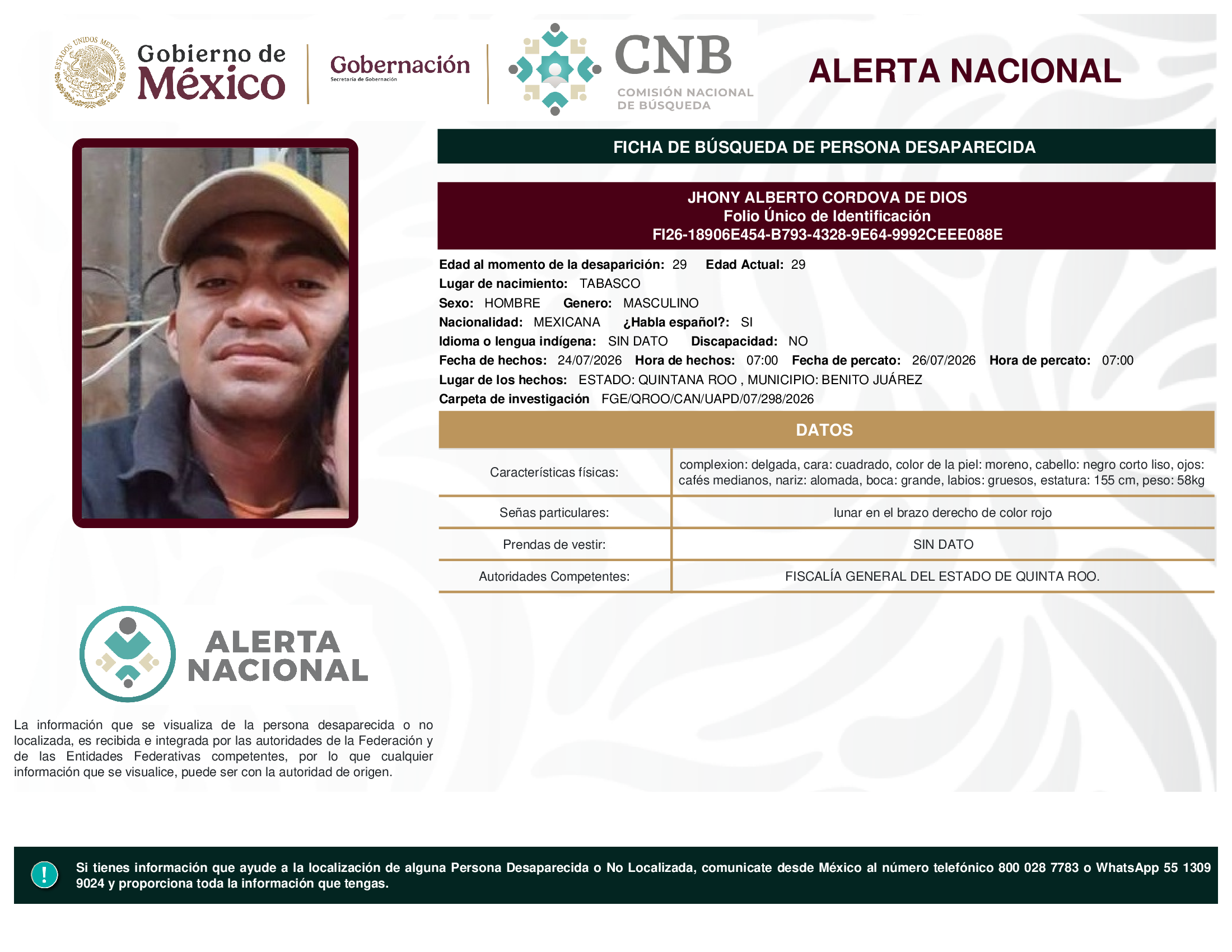 JHONY ALBERTO CORDOVA DE DIOS