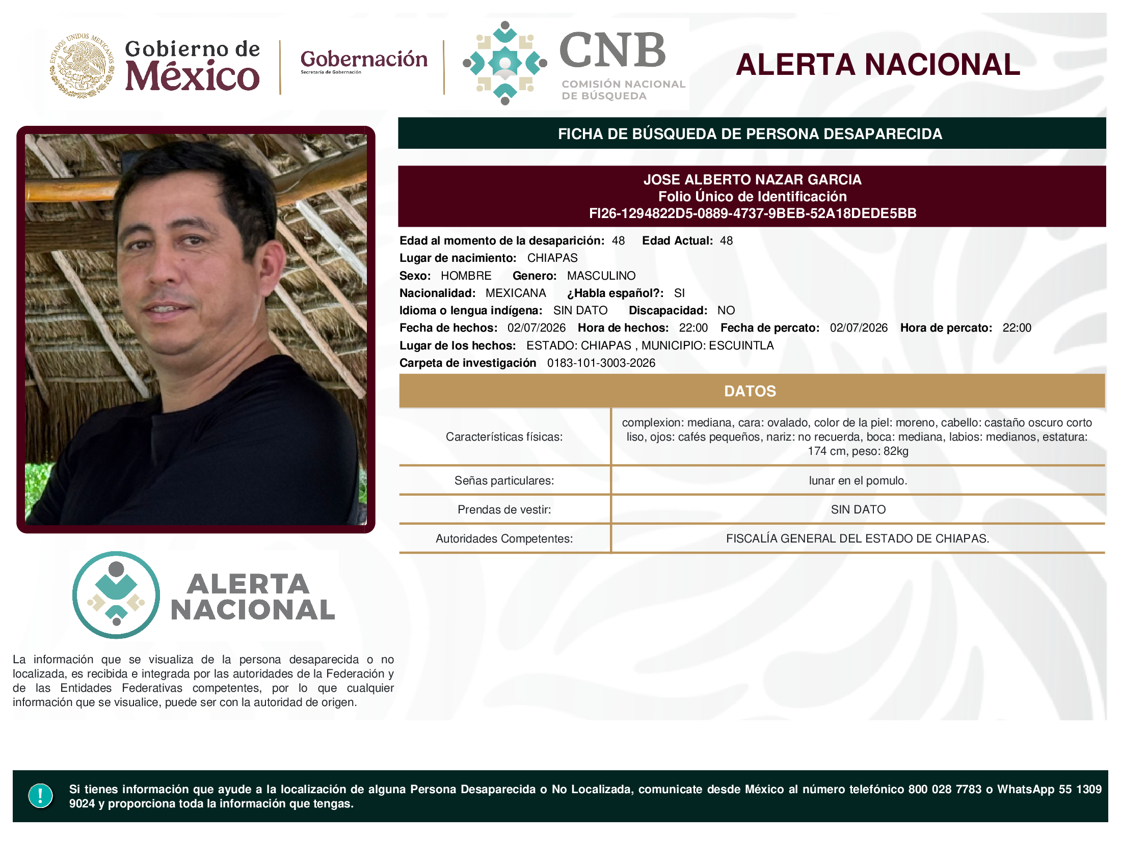 JOSE ALBERTO NAZAR GARCIA