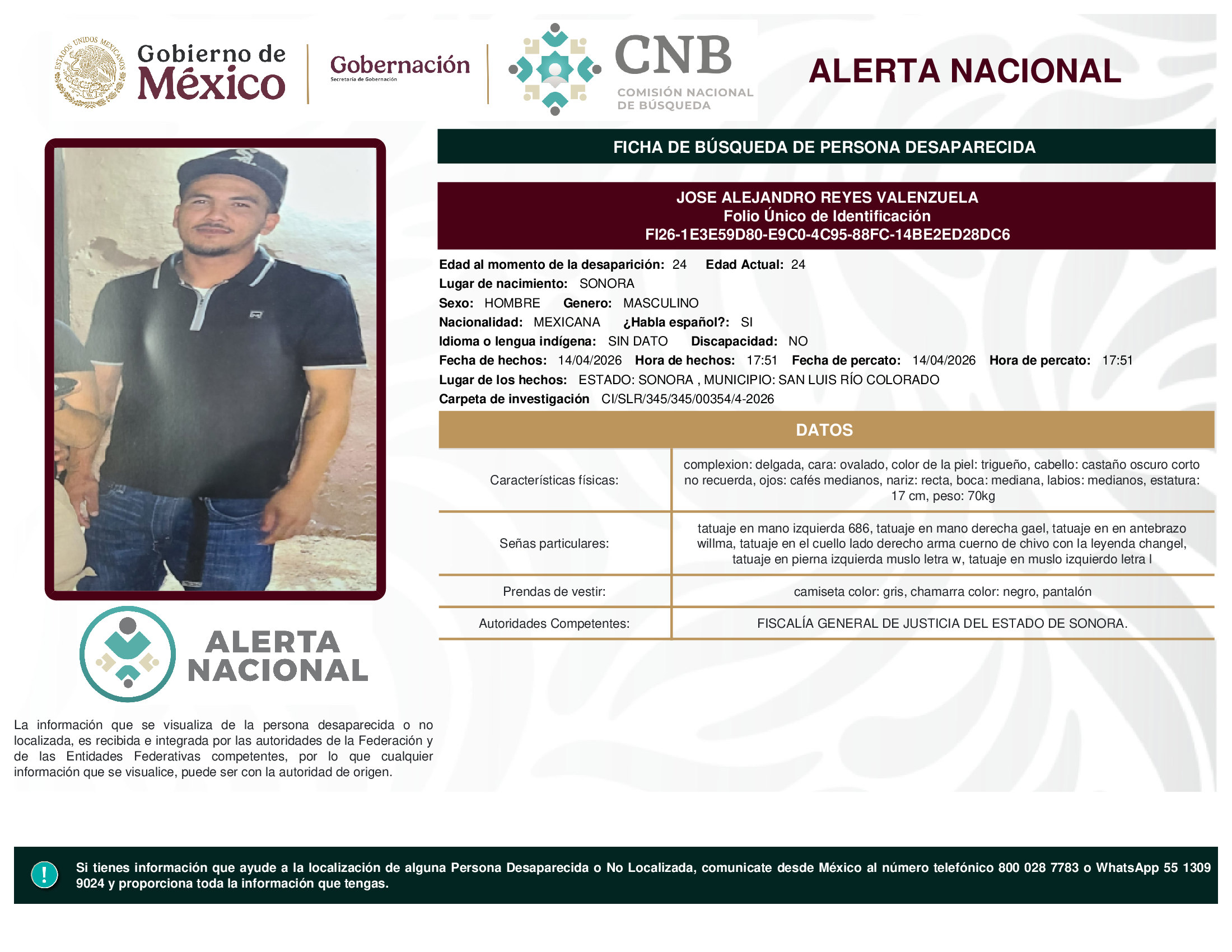 JOSE ALEJANDRO REYES VALENZUELA