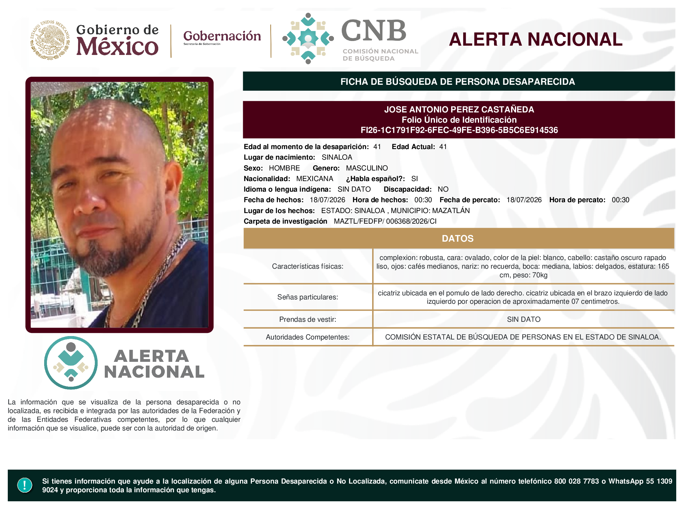 JOSE ANTONIO PEREZ CASTAÑEDA