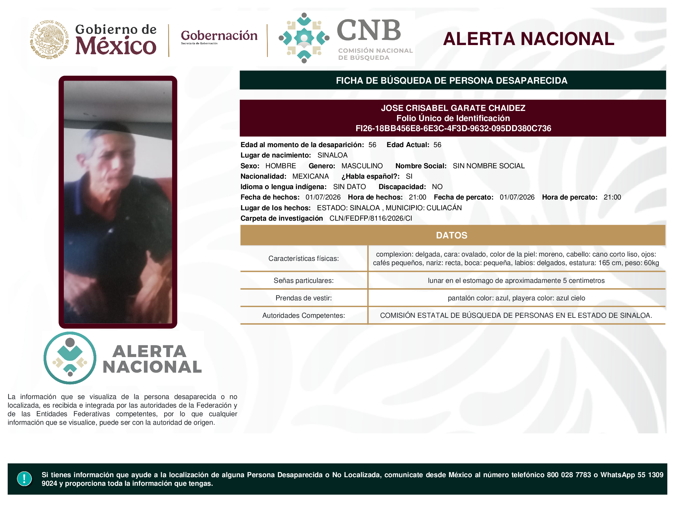 JOSE CRISABEL GARATE CHAIDEZ