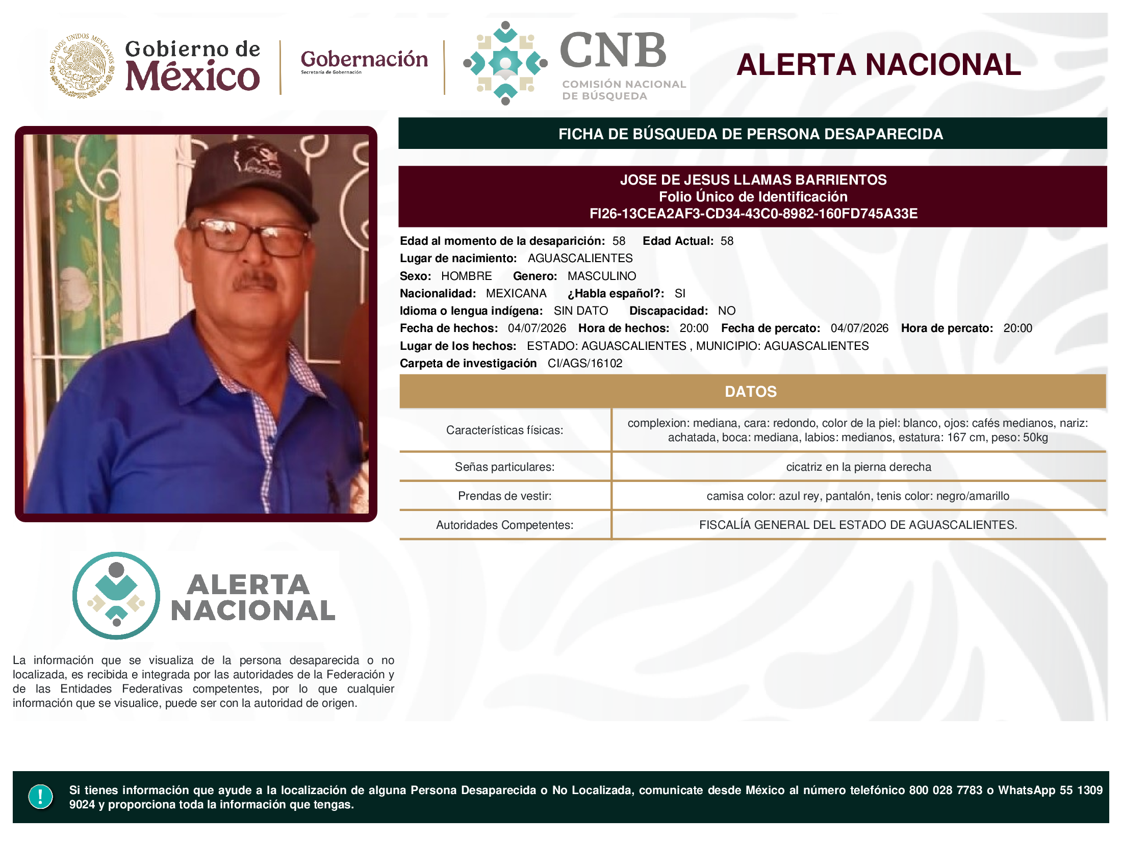 JOSE DE JESUS LLAMAS BARRIENTOS