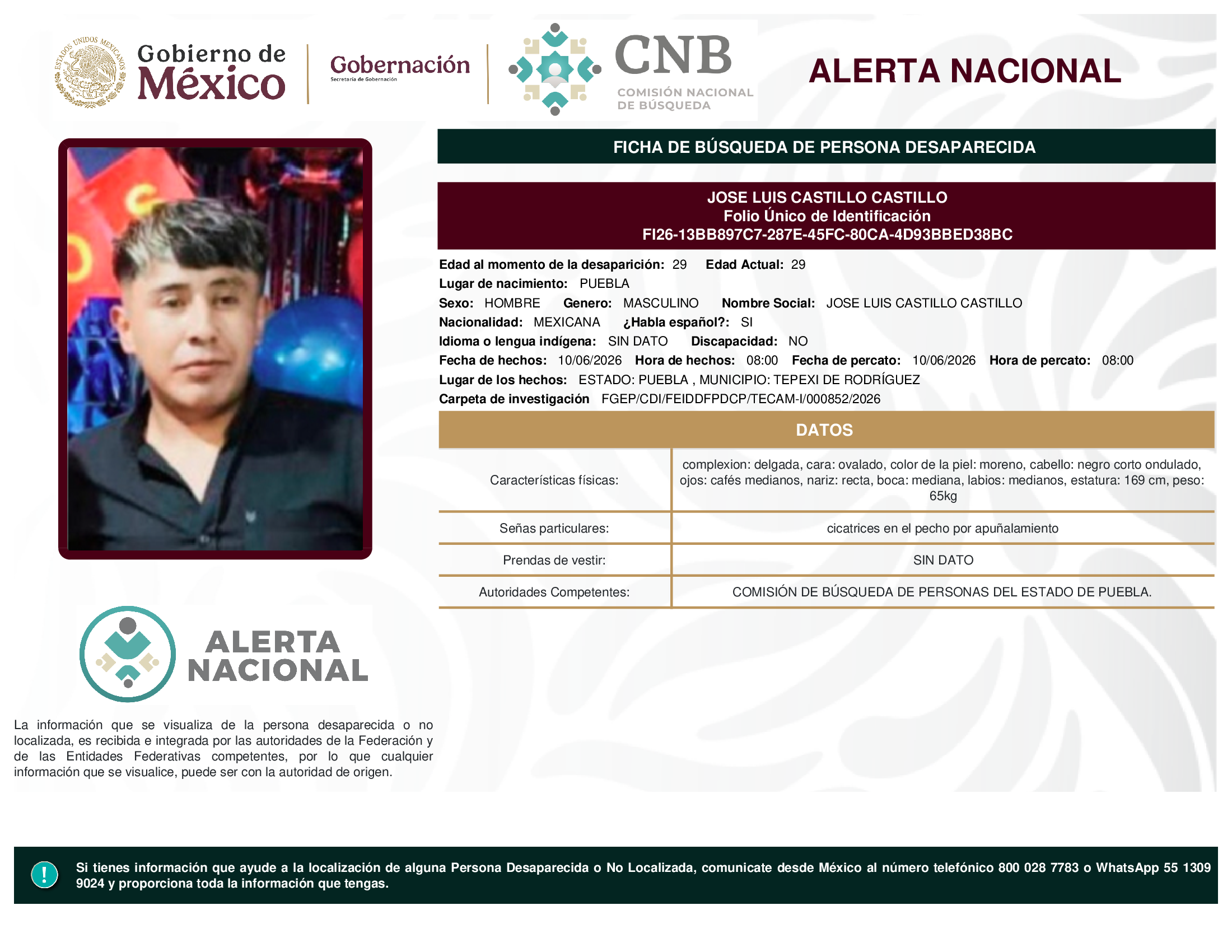 JOSE LUIS CASTILLO CASTILLO