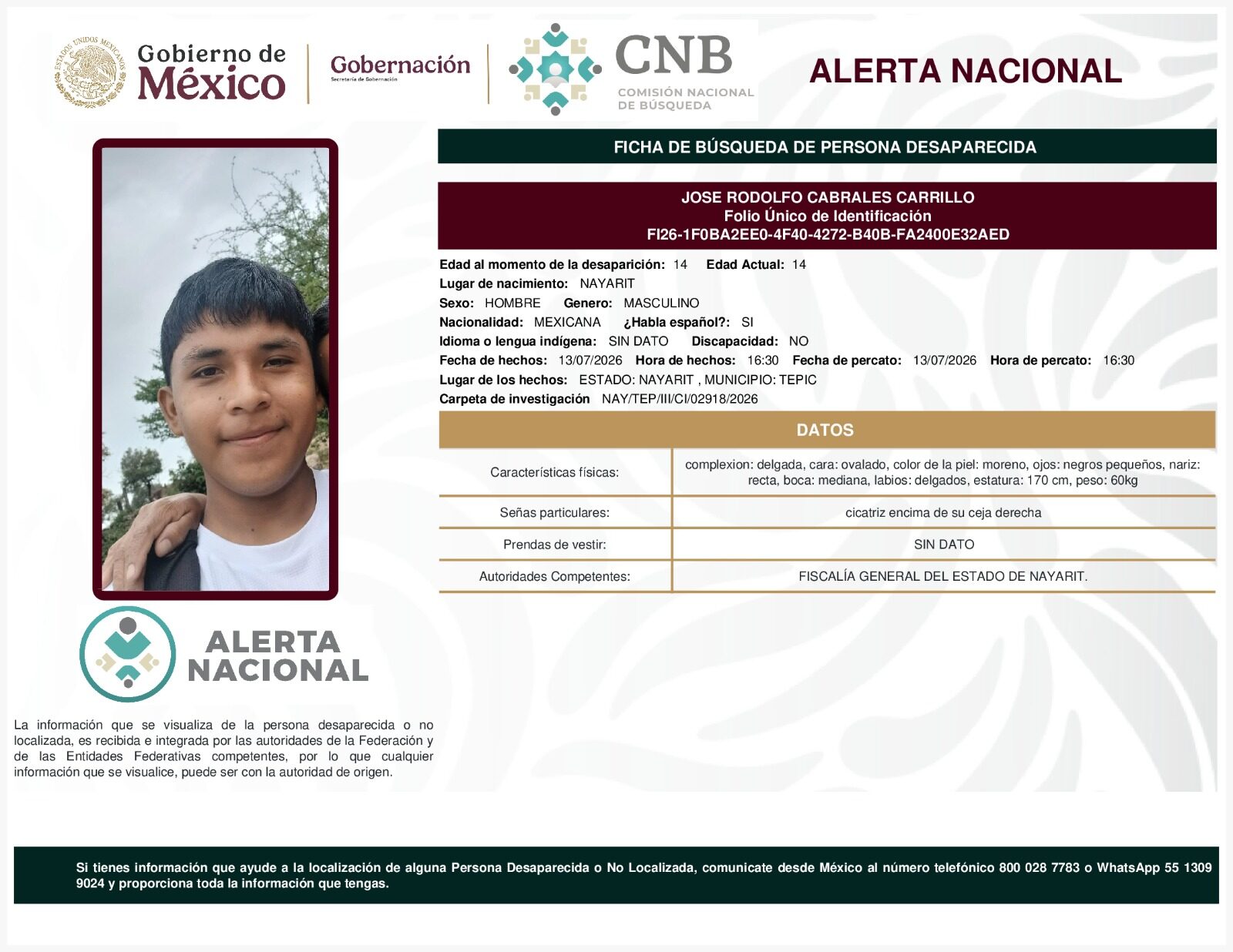 JOSE RODOLFO CABRALES CARRILLO