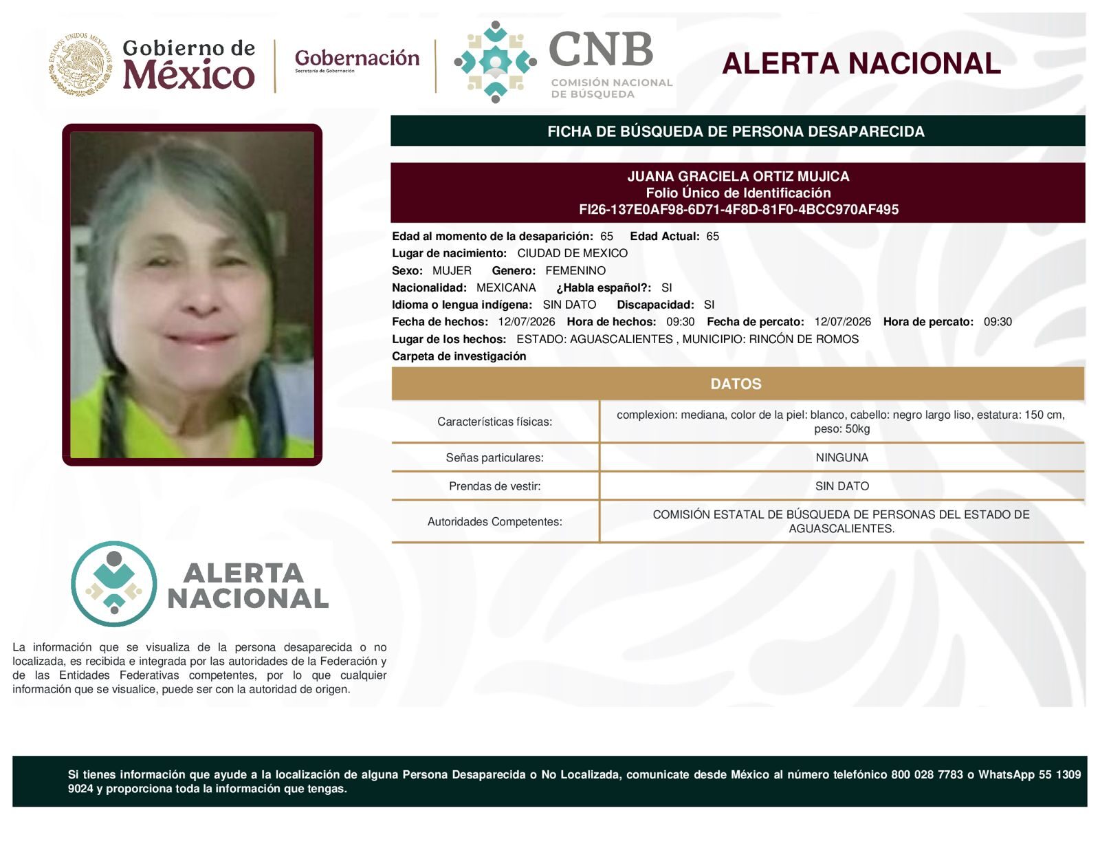 JUANA GRACIELA ORTIZ MUJICA