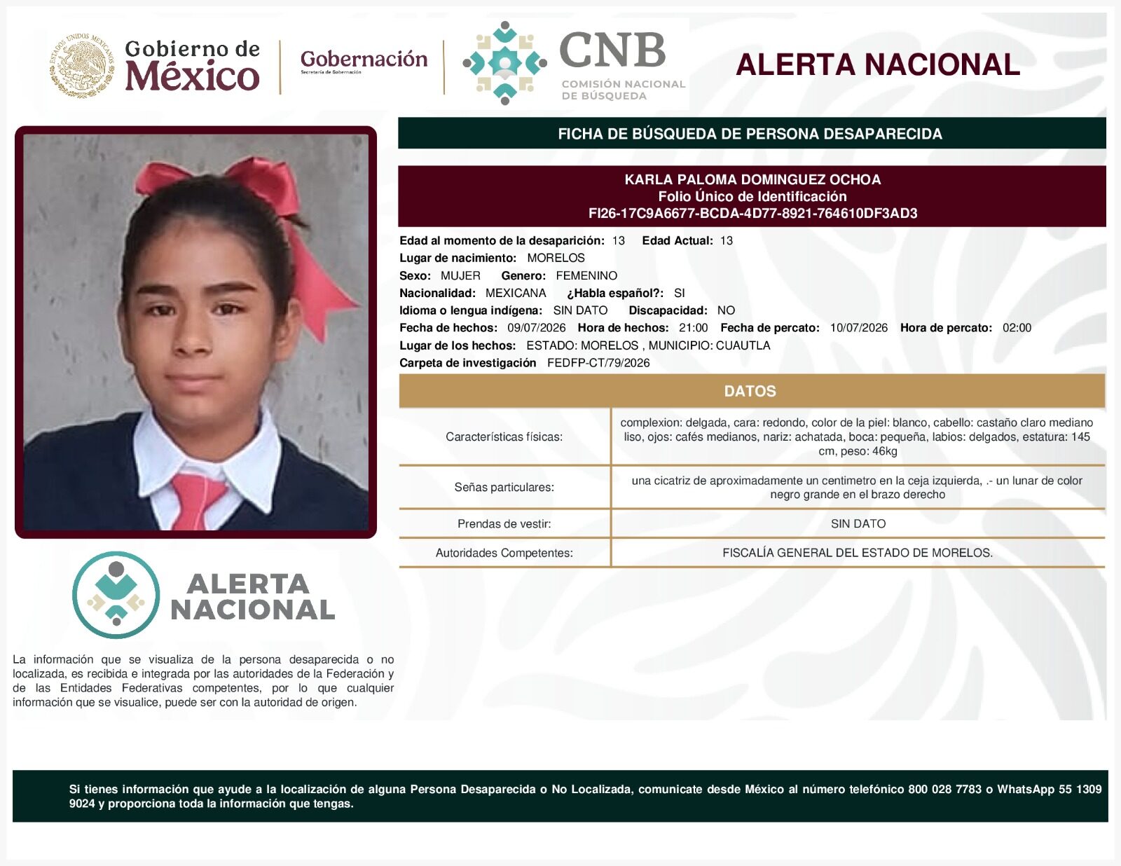 KARLA PALOMA DOMINGUEZ OCHOA