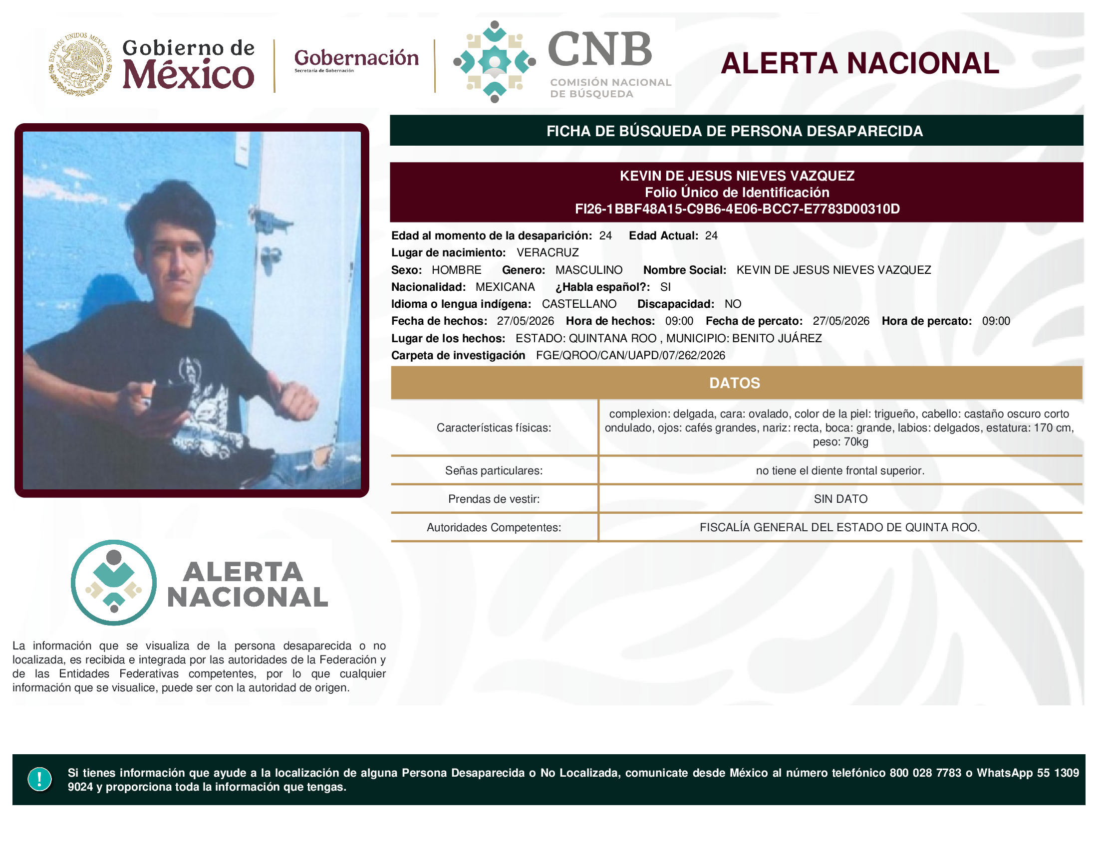 KEVIN DE JESUS NIEVES VAZQUEZ