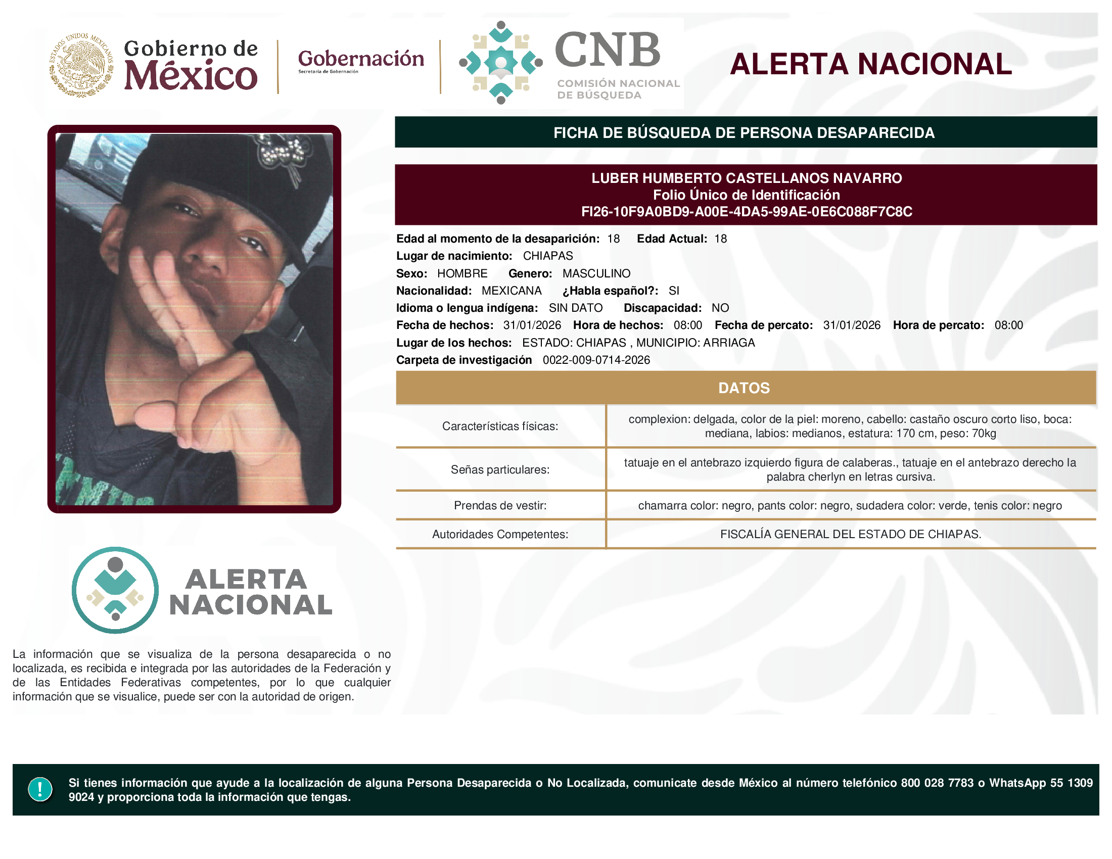 LUBER HUMBERTO CASTELLANOS NAVARRO