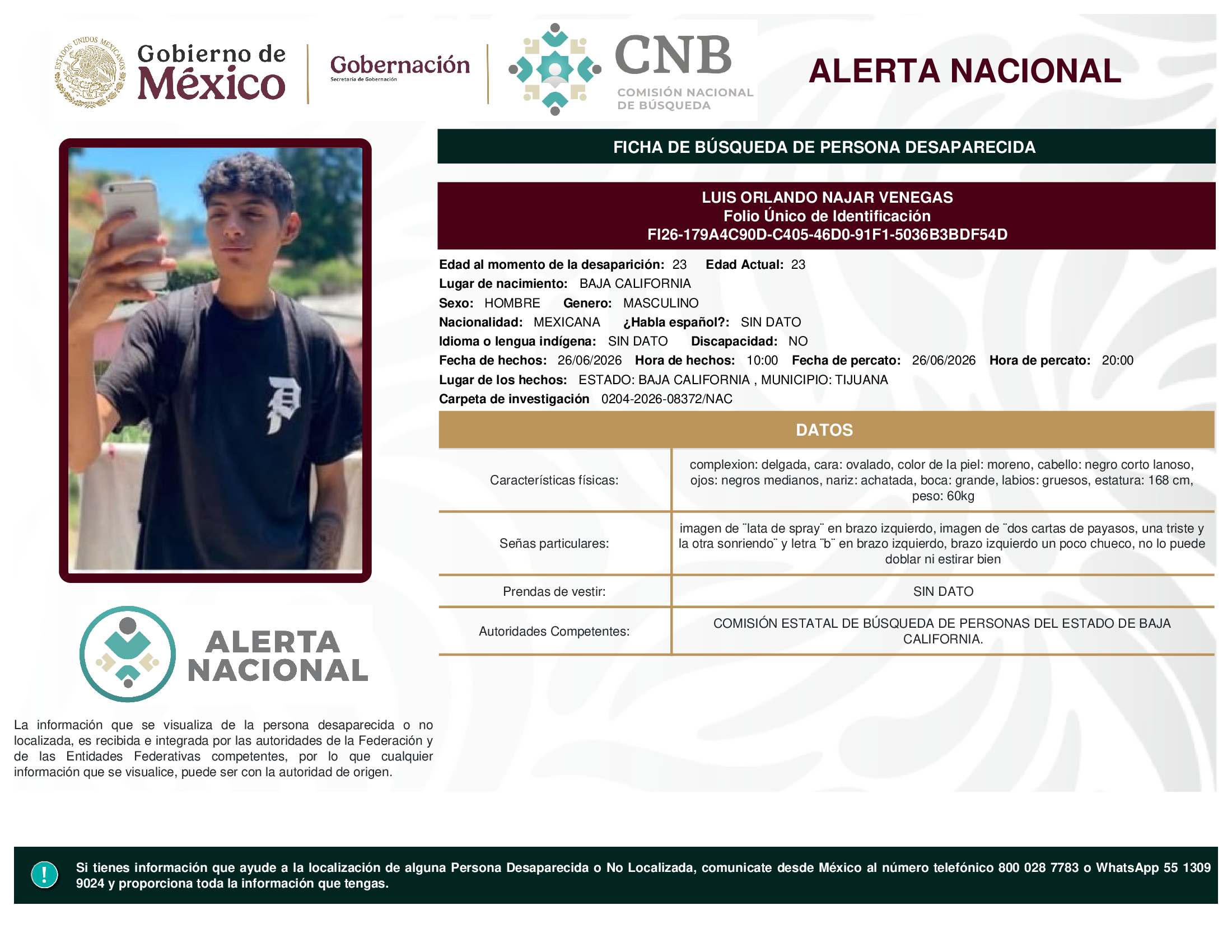 LUIS ORLANDO NAJAR VENEGAS
