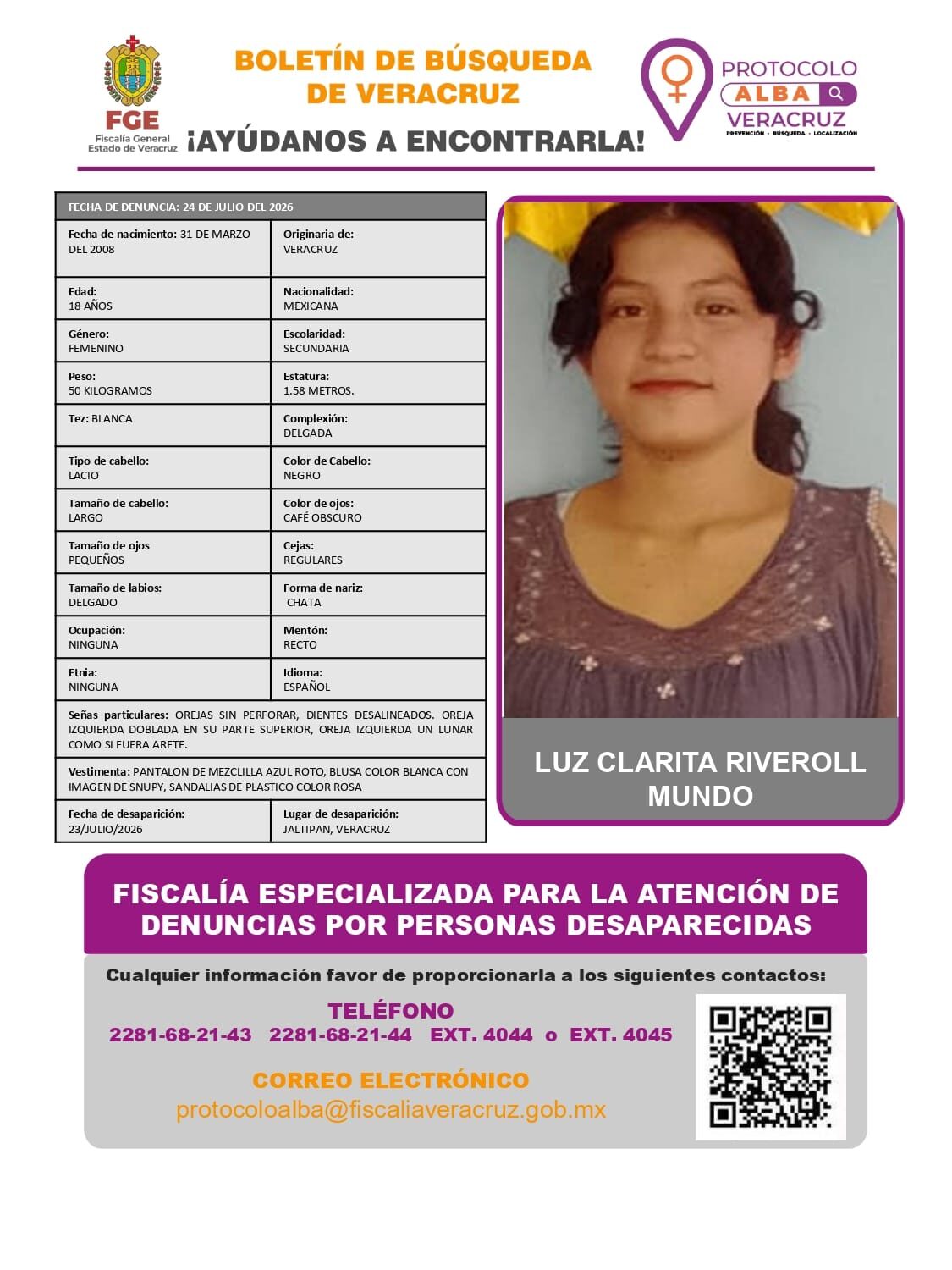 LUZ CLARITA RIVEROLL MUNDO