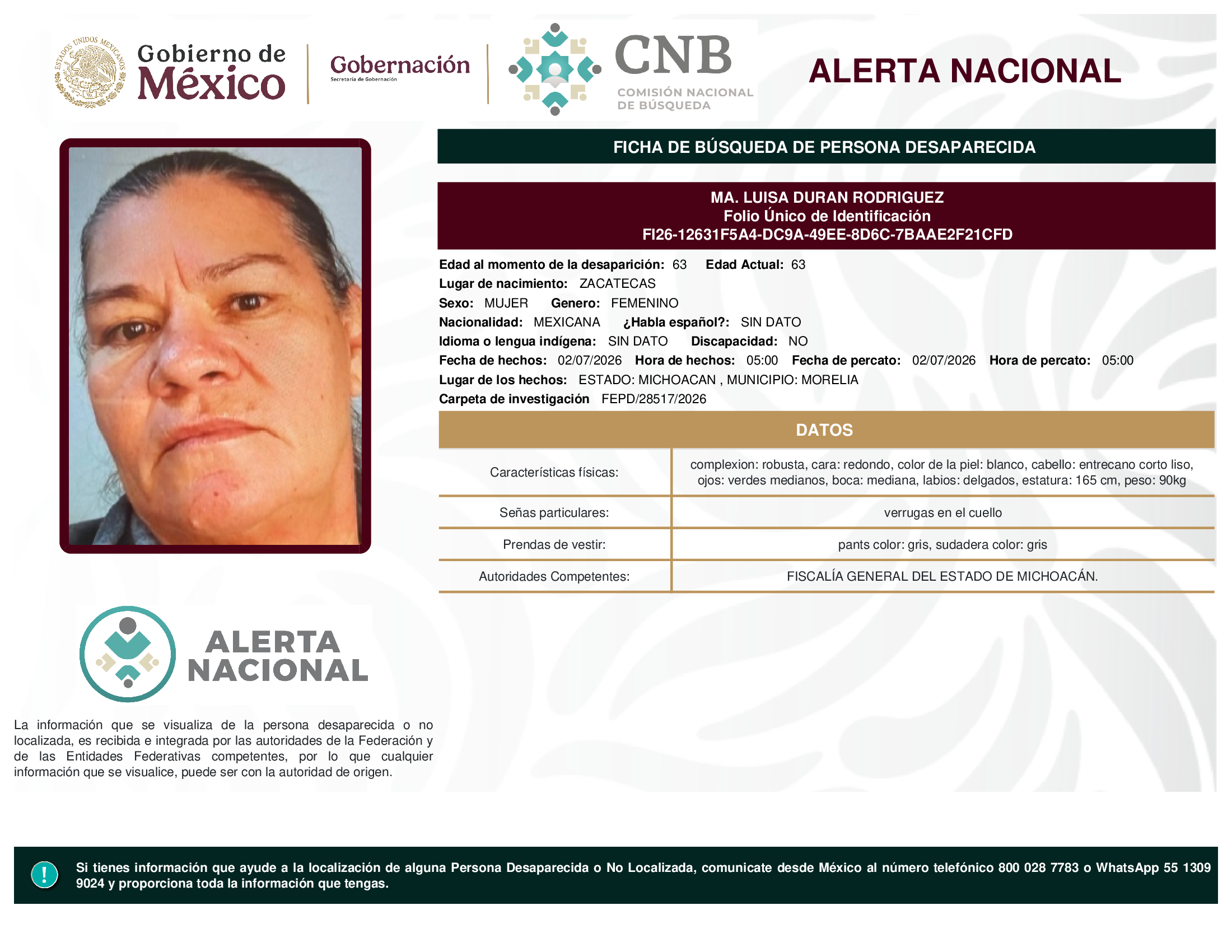 MA. LUISA DURAN RODRIGUEZ