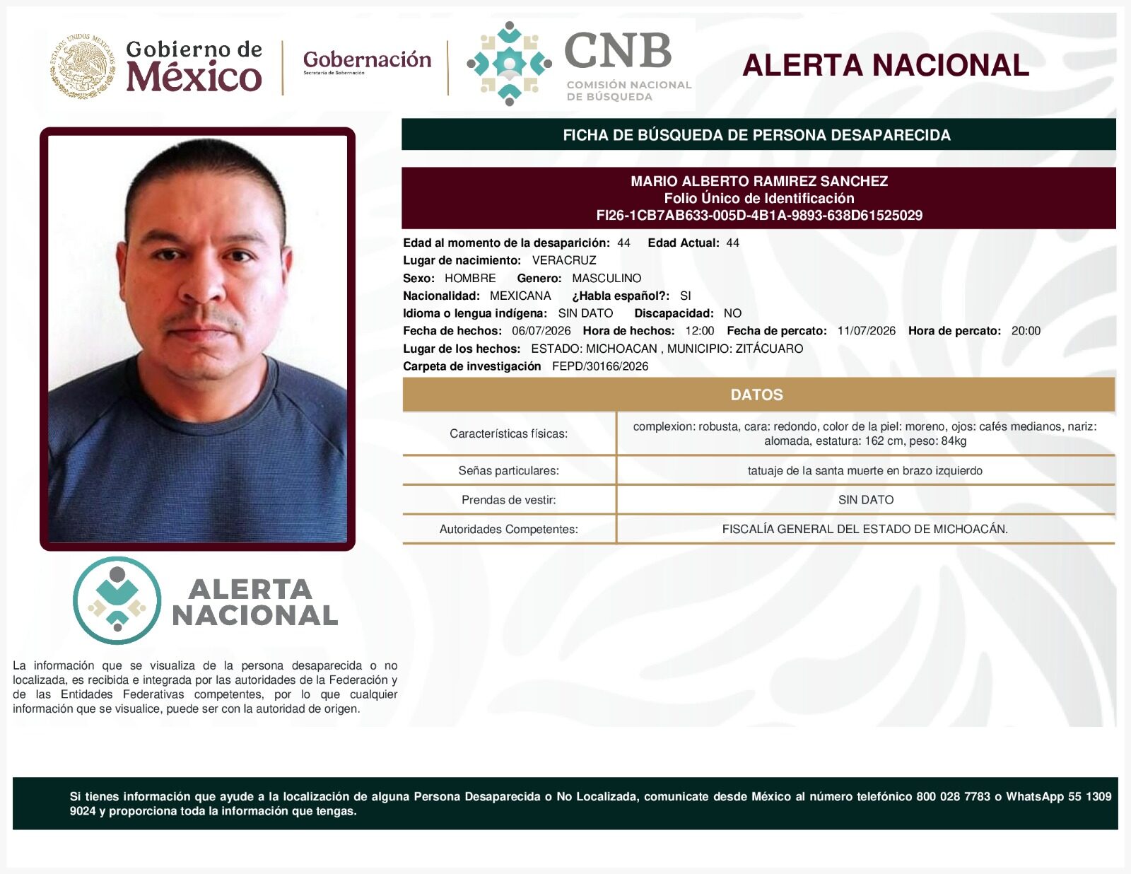 MARIO ALBERTO RAMIREZ SANCHEZ