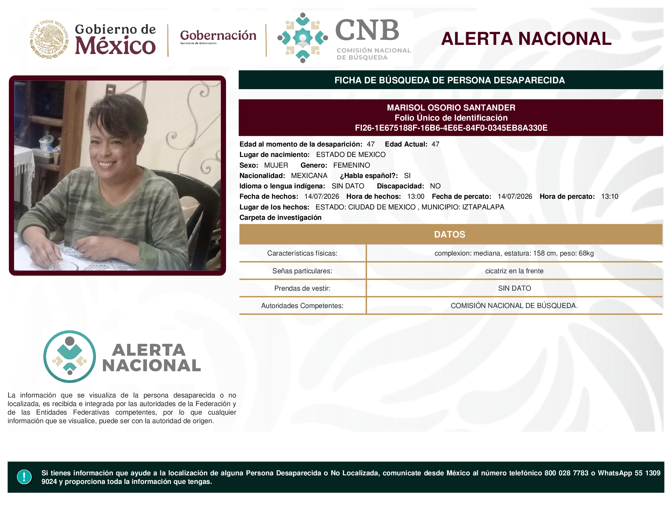 MARISOL OSORIO SANTANDER