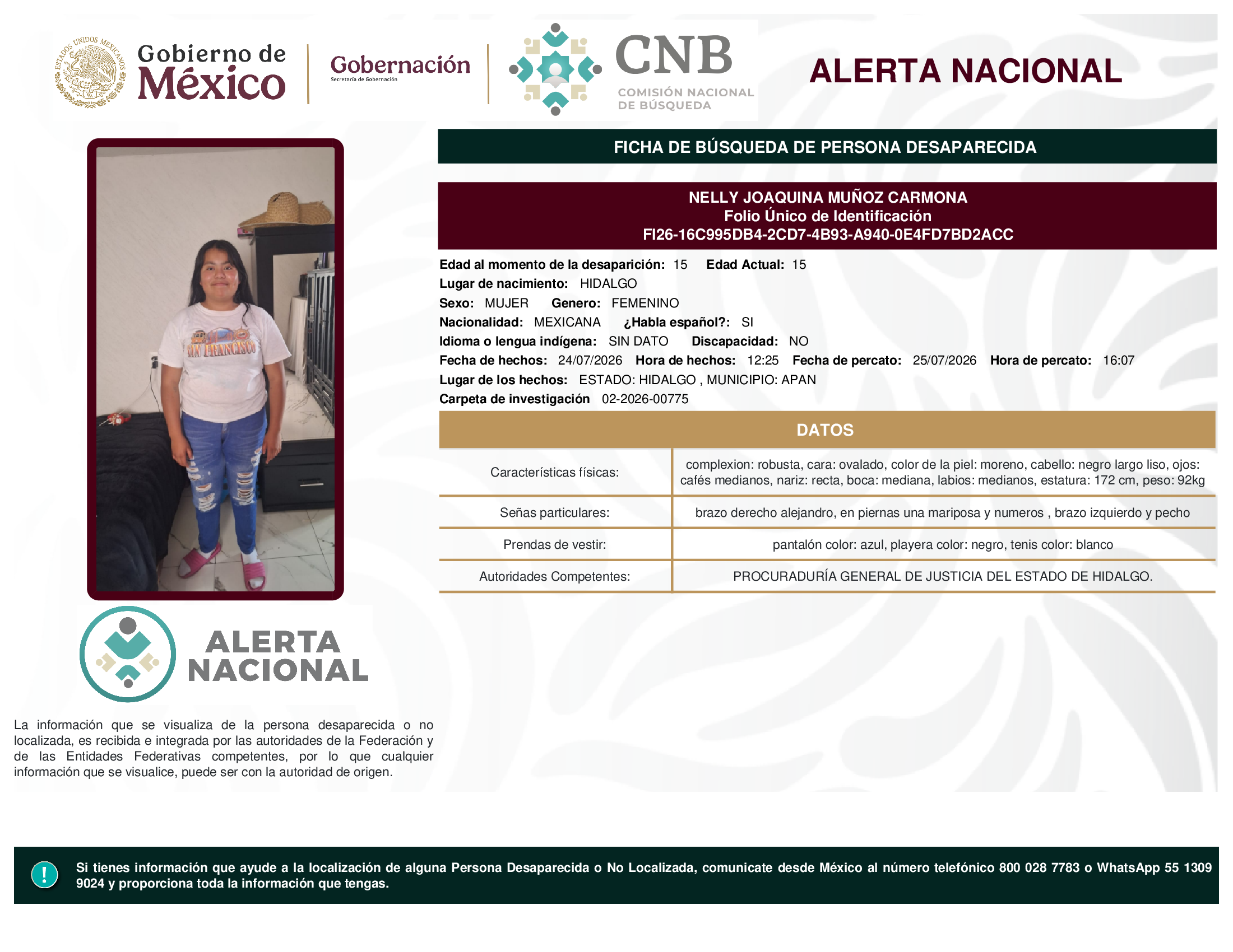 NELLY JOAQUINA MUÑOZ CARMONA