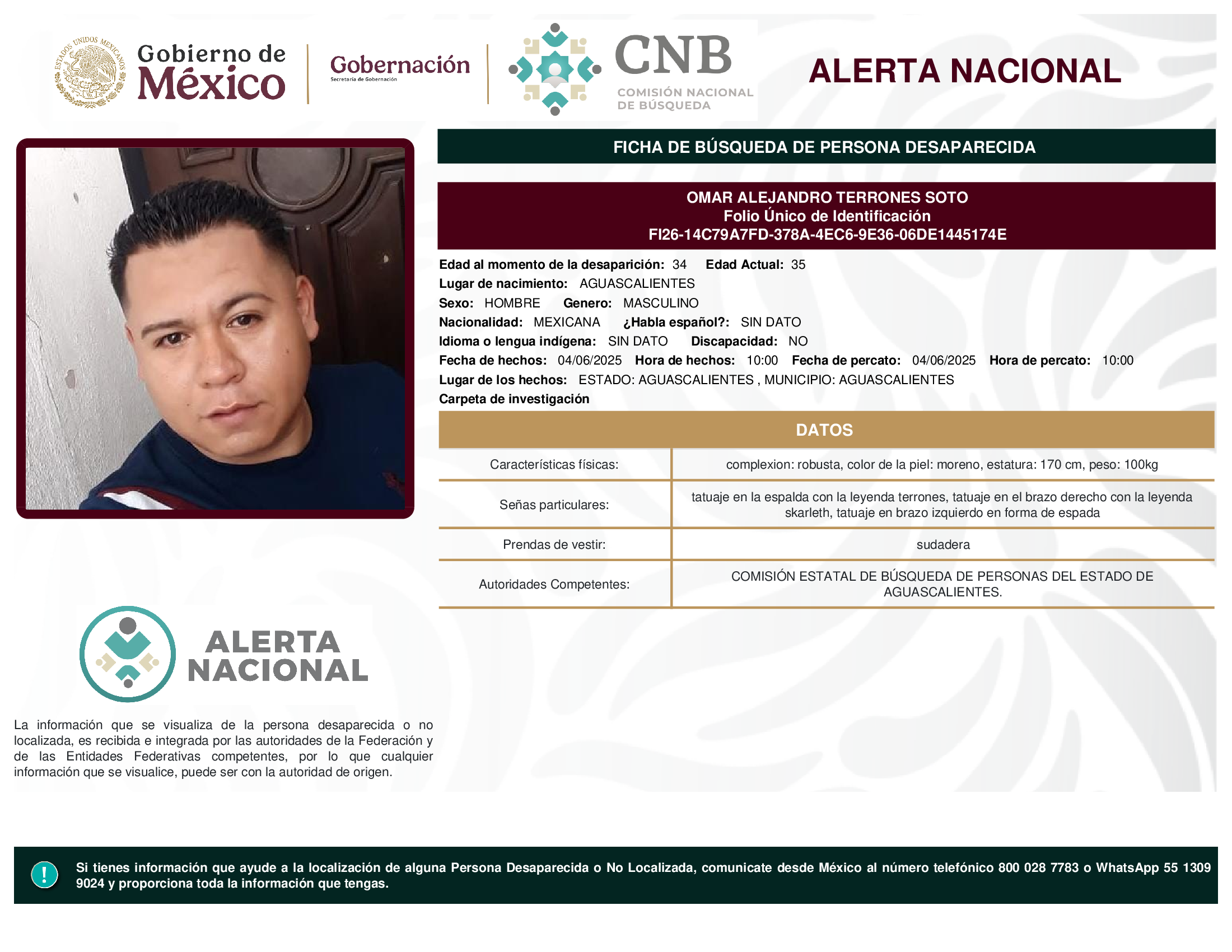 OMAR ALEJANDRO TERRONES SOTO
