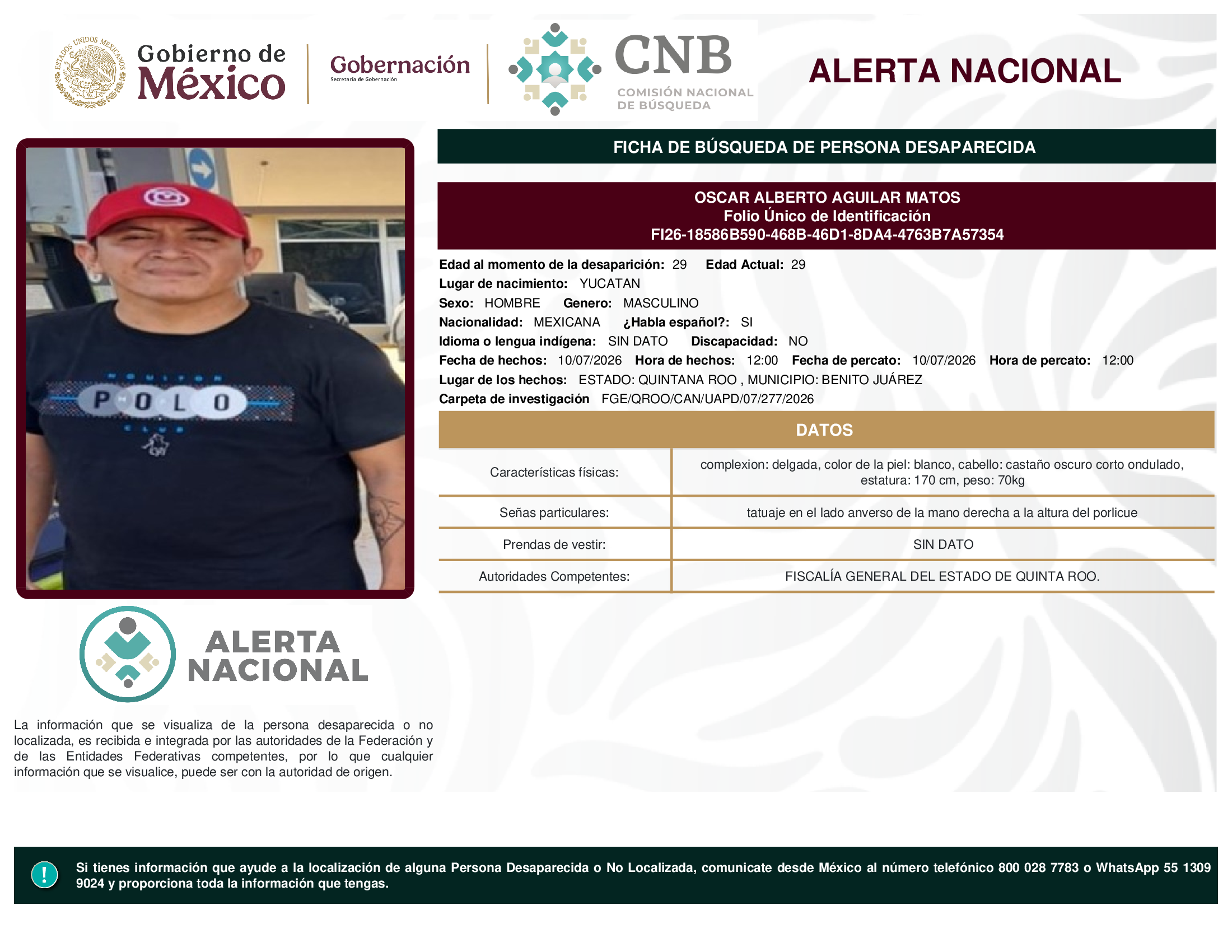 OSCAR ALBERTO AGUILAR MATOS