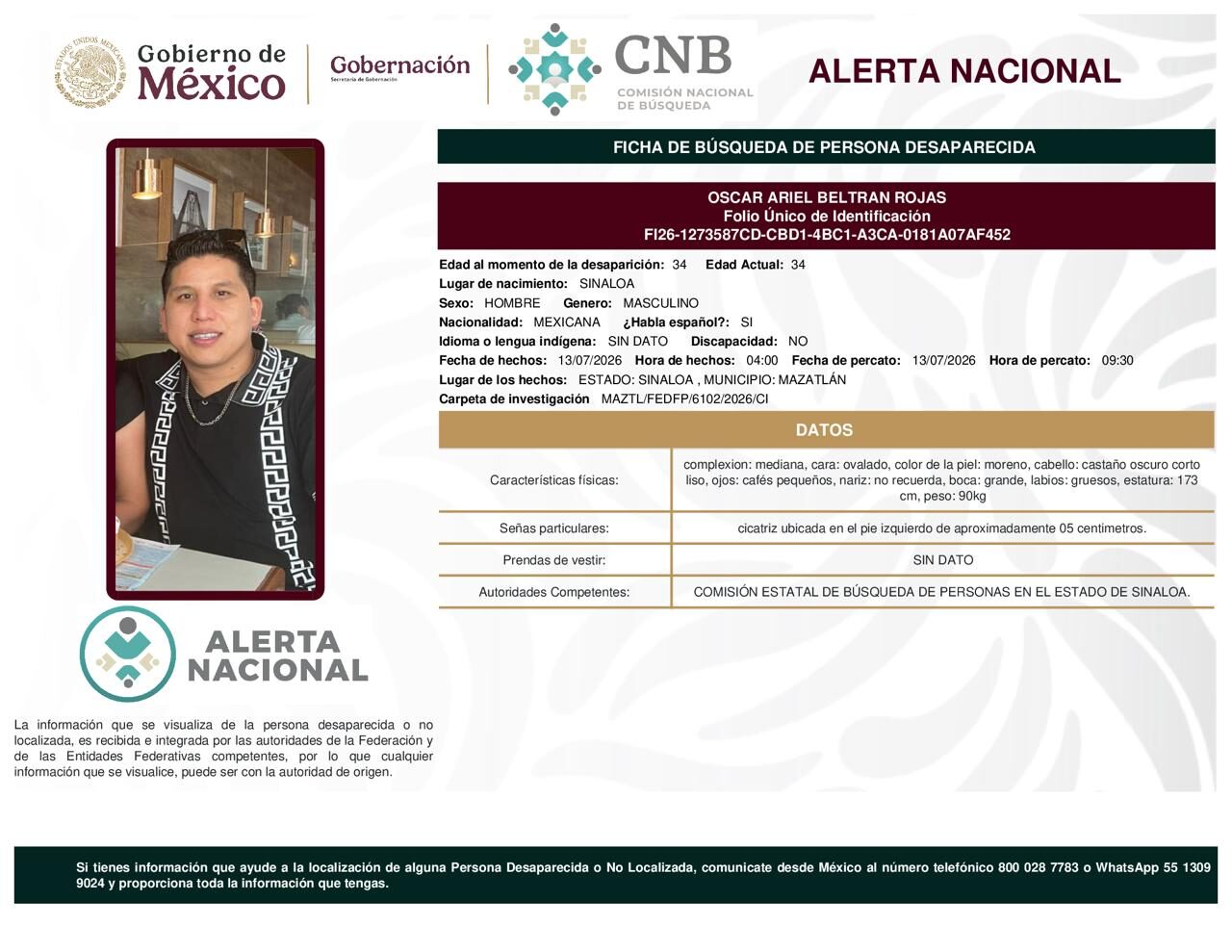 OSCAR ARIEL BELTRAN ROJAS