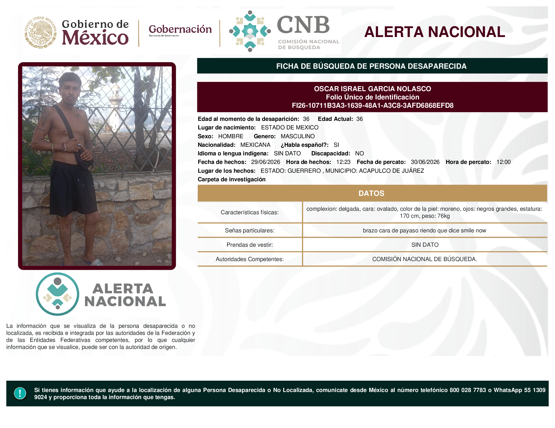 OSCAR ISRAEL GARCIA NOLASCO