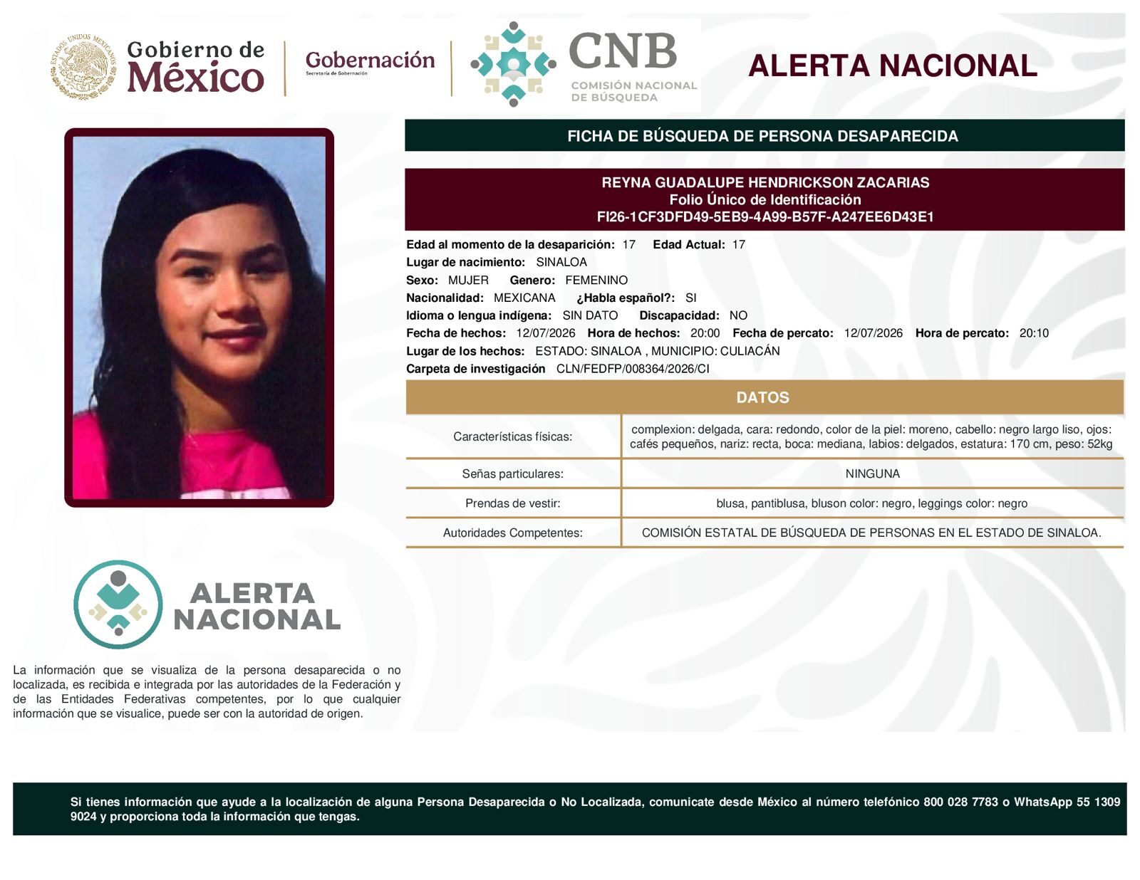 REYNA GUADALUPE HENDRICKSON ZACARIAS