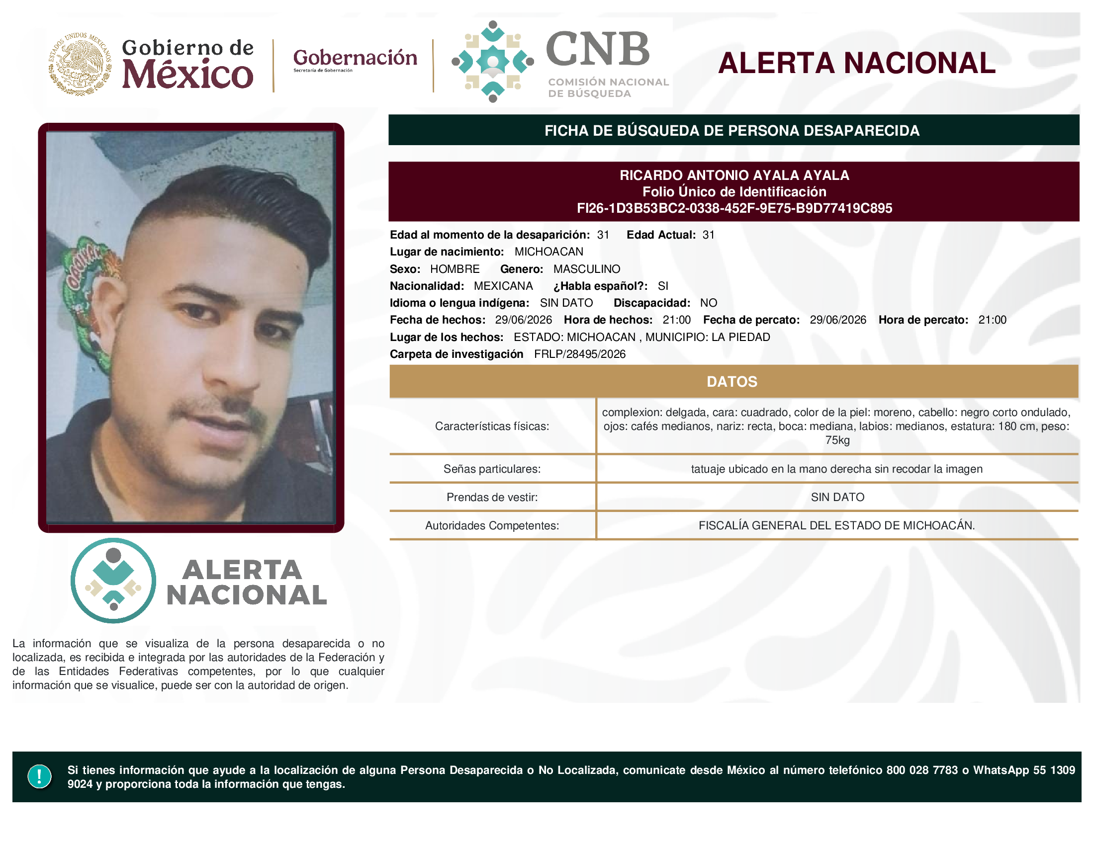 RICARDO ANTONIO AYALA AYALA