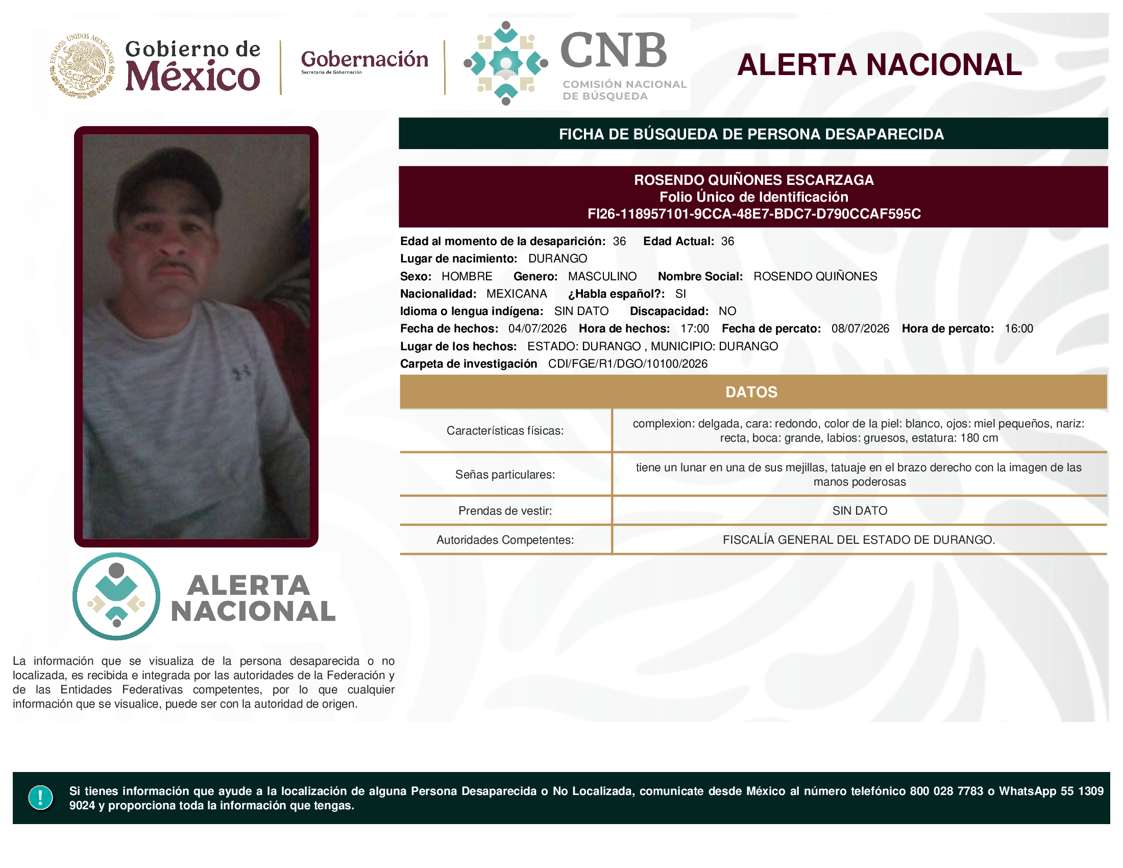 ROSENDO QUIÑONES ESCARZAGA