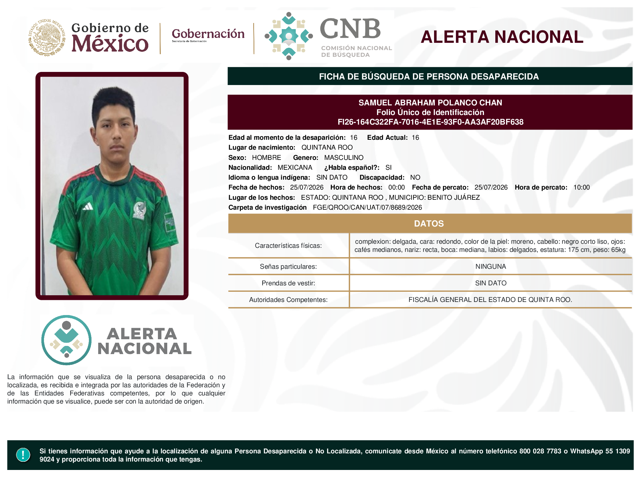 SAMUEL ABRAHAM POLANCO CHAN