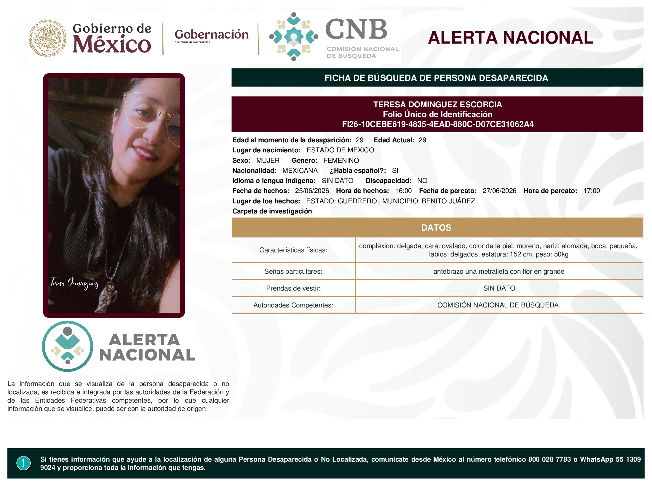 TERESA DOMINGUEZ ESCORCIA