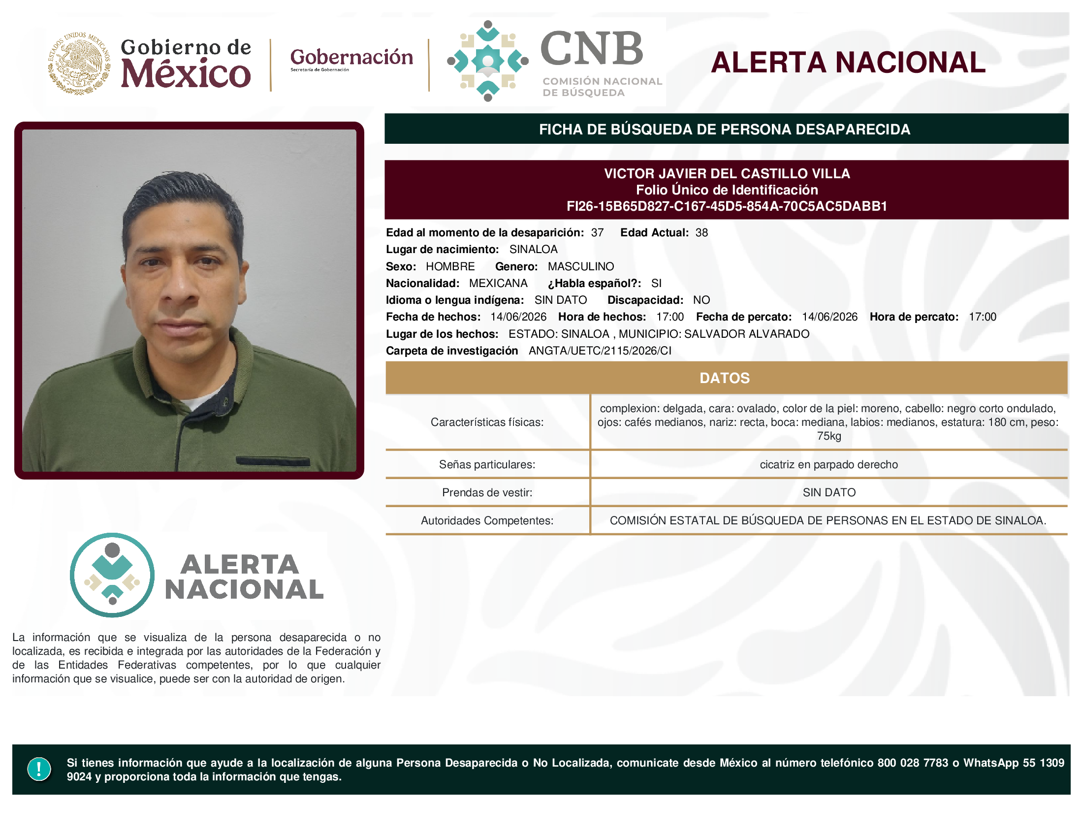 VICTOR JAVIER DEL CASTILLO VILLA