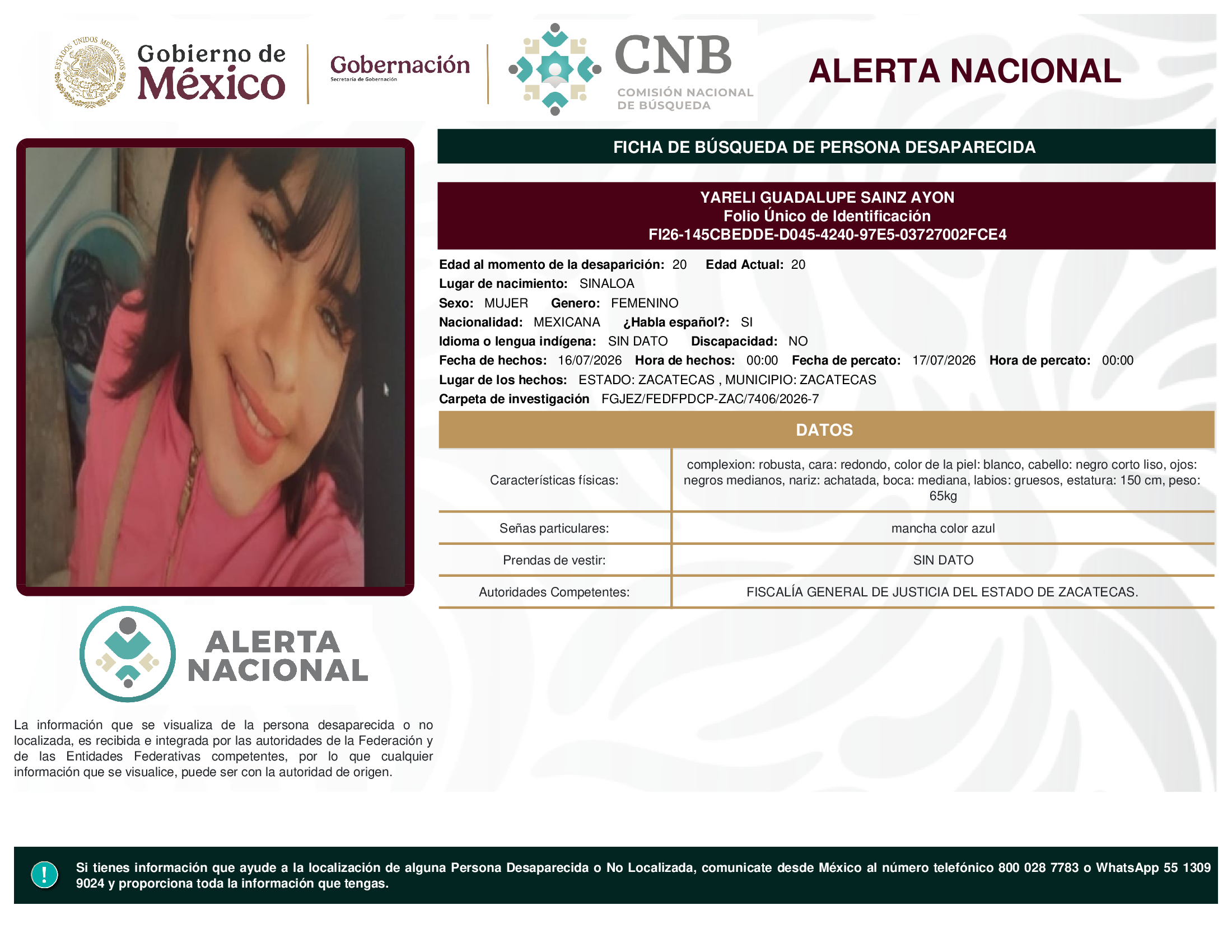 YARELI GUADALUPE SAINZ AYON