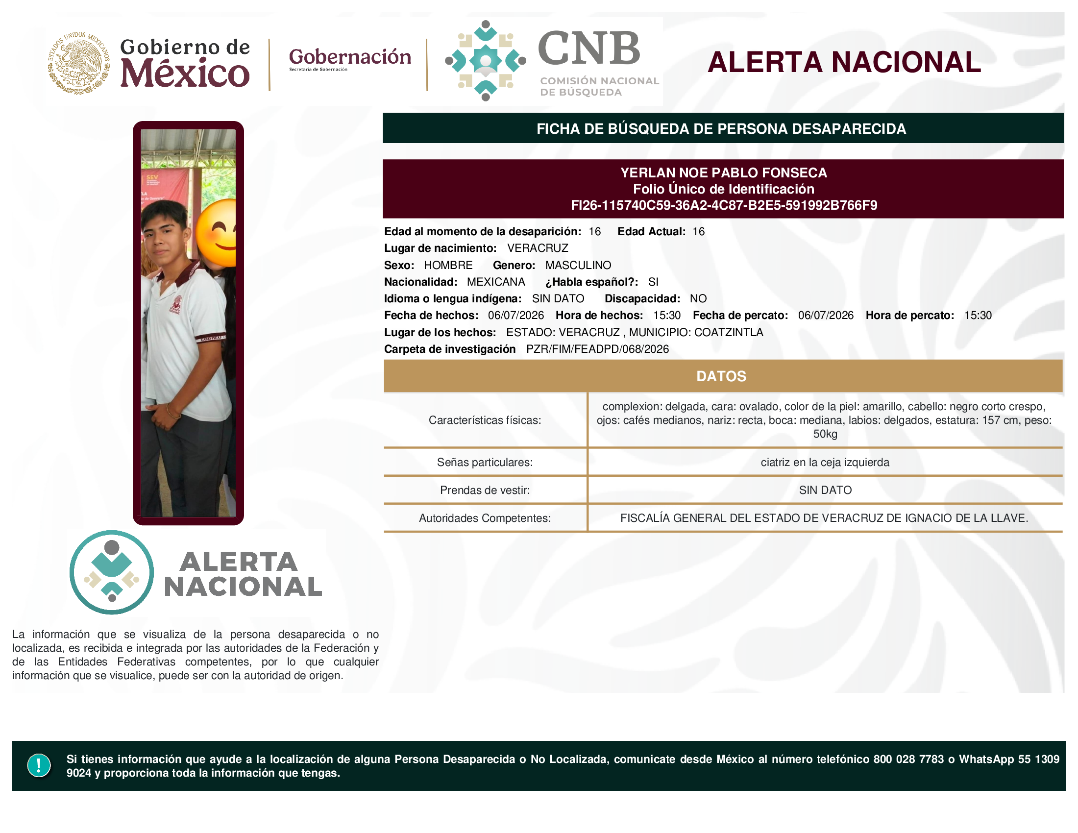 YERLAN NOE PABLO FONSECA