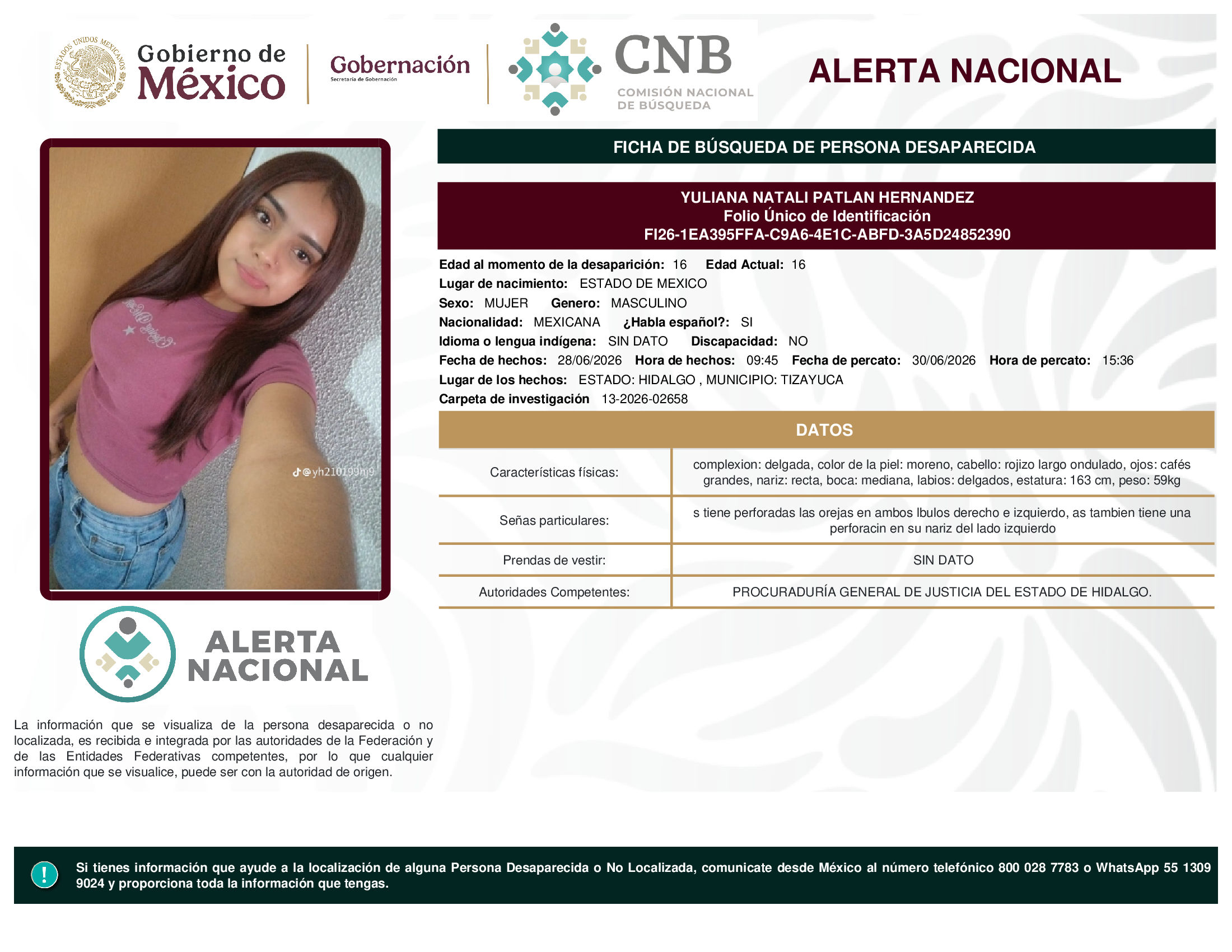 YULIANA NATALI PATLAN HERNANDEZ