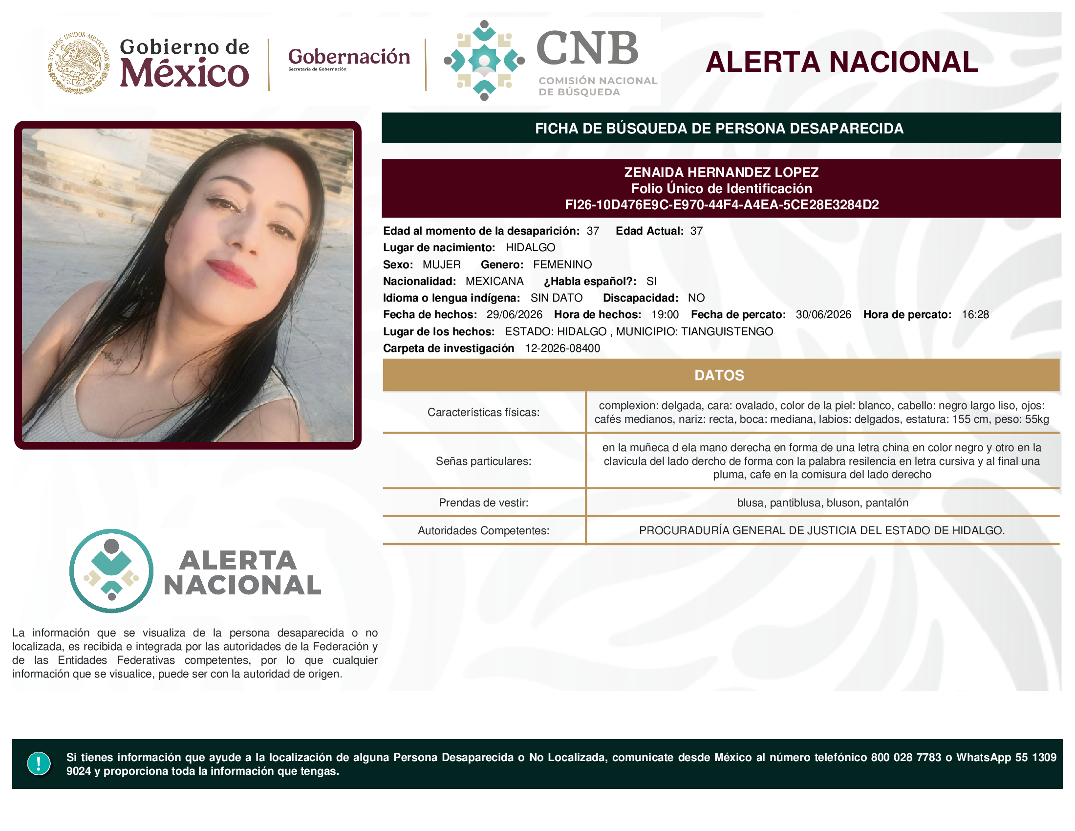 ZENAIDA HERNANDEZ LOPEZ
