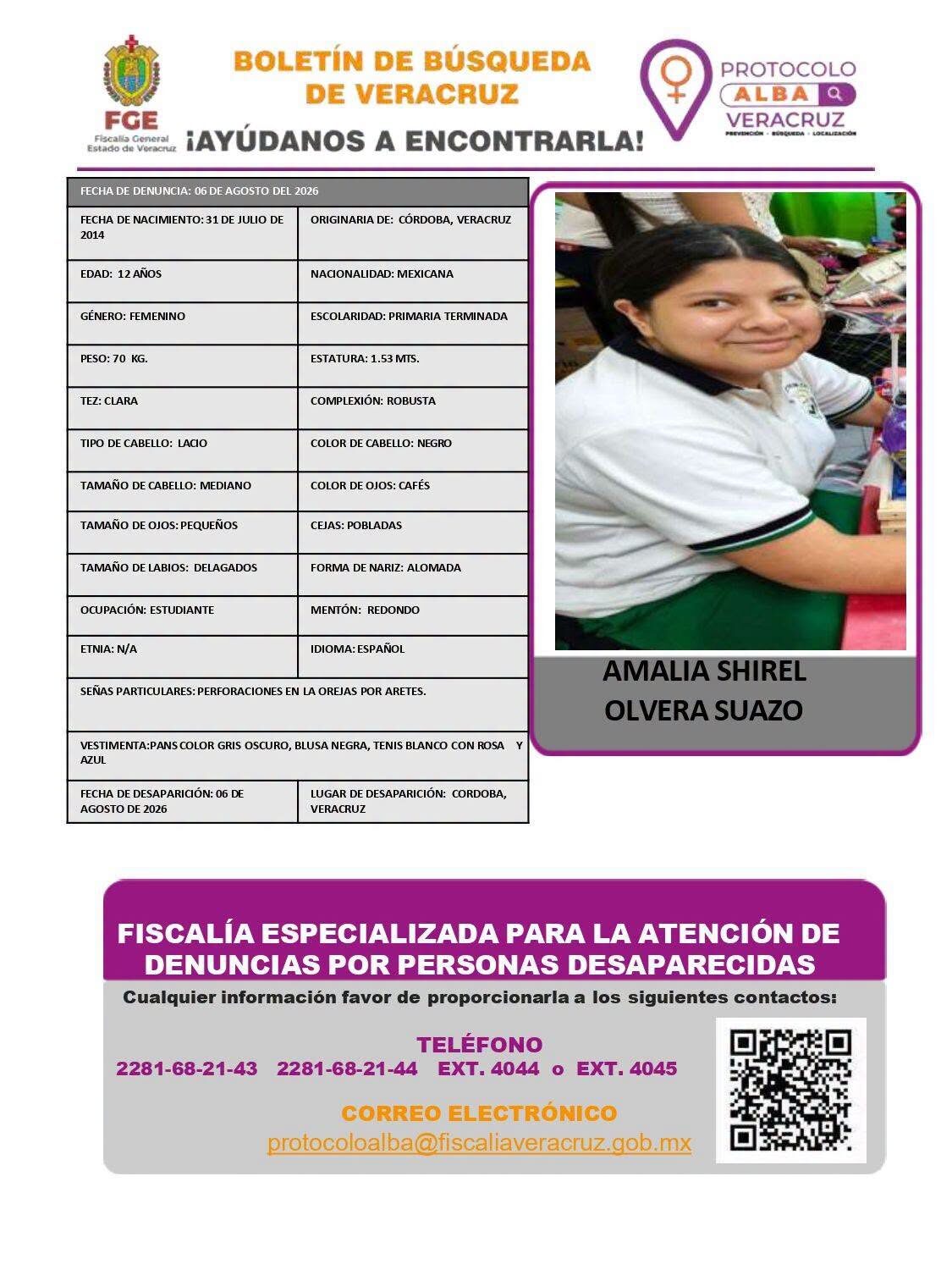 AMALIA SHIREL OLVERA SUAZO