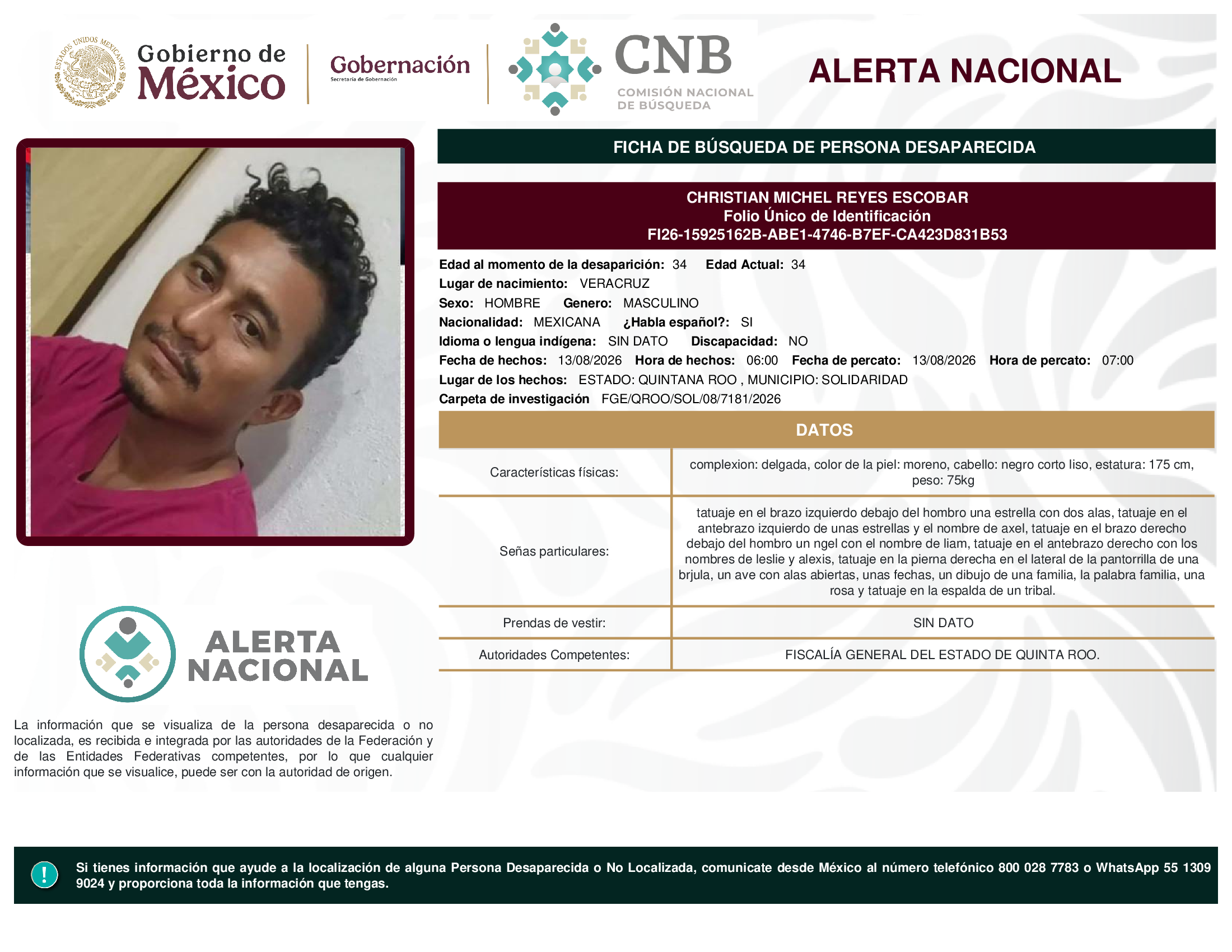 CHRISTIAN MICHEL REYES ESCOBAR