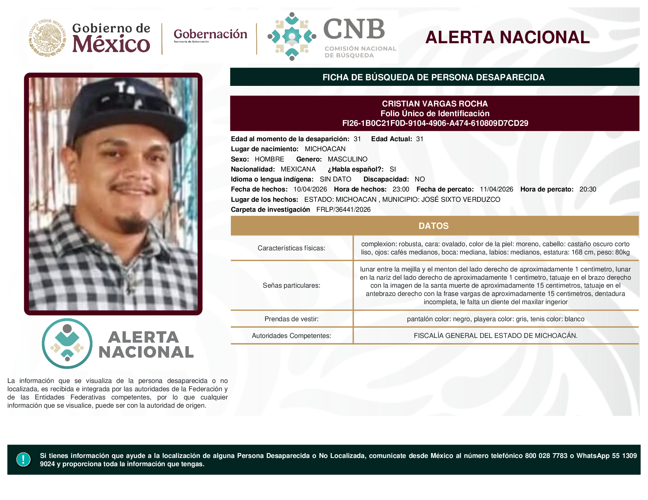 CRISTIAN VARGAS ROCHA