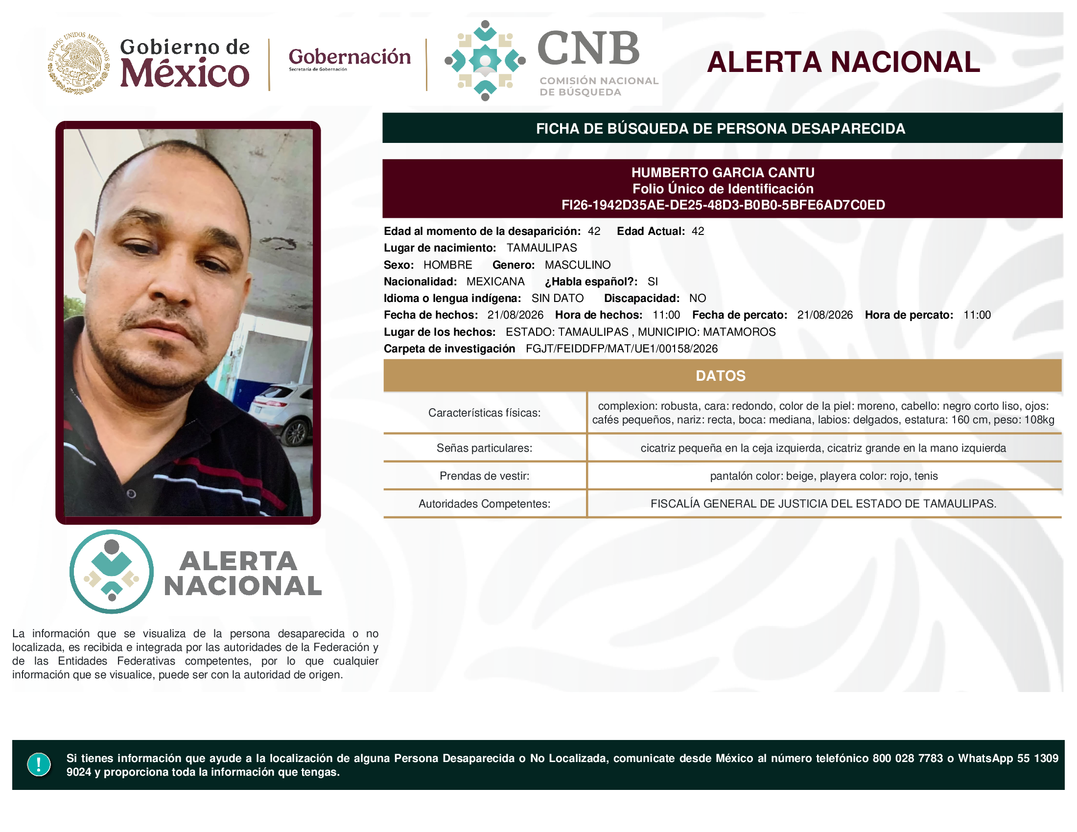 HUMBERTO GARCIA CANTU