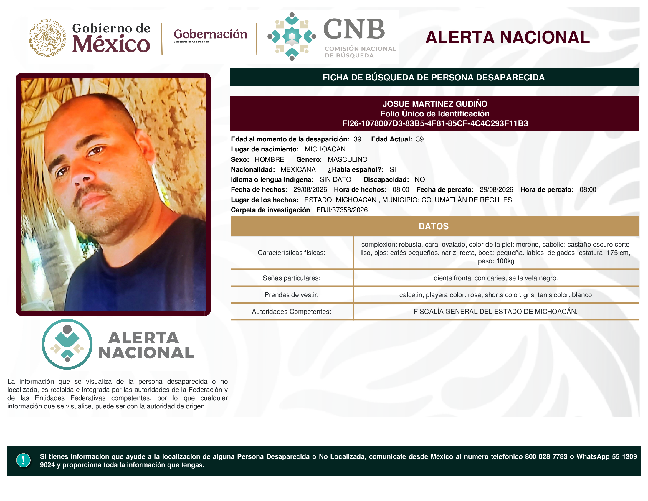 JOSUE MARTINEZ GUDIÑO